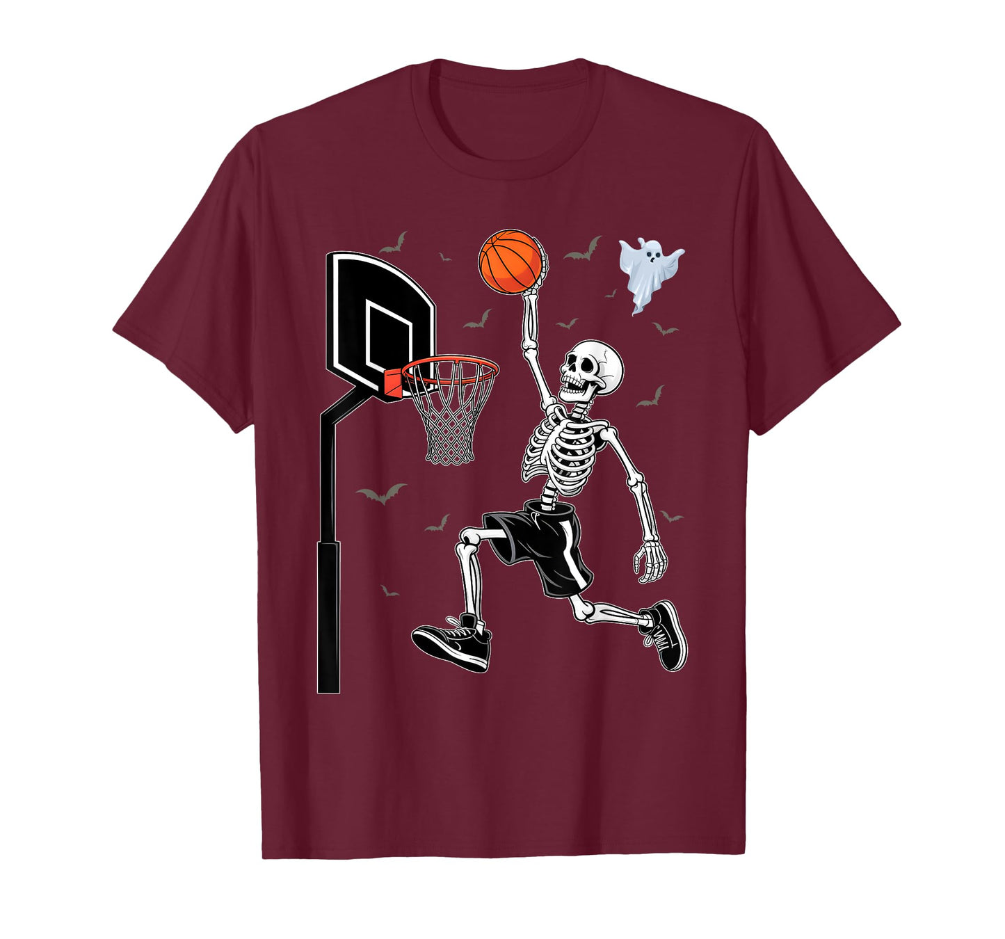 Halloween Skeleton Basketball Player T-Shirt