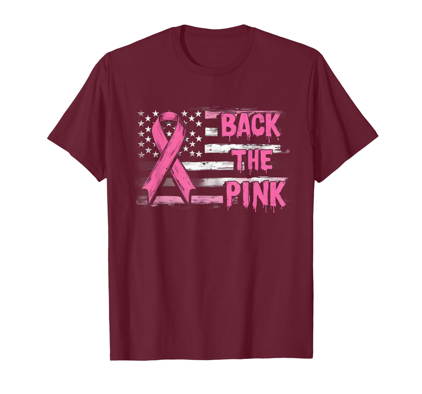 Back The Pink Breast Cancer Awareness Flag Toddler Women Men T-Shirt