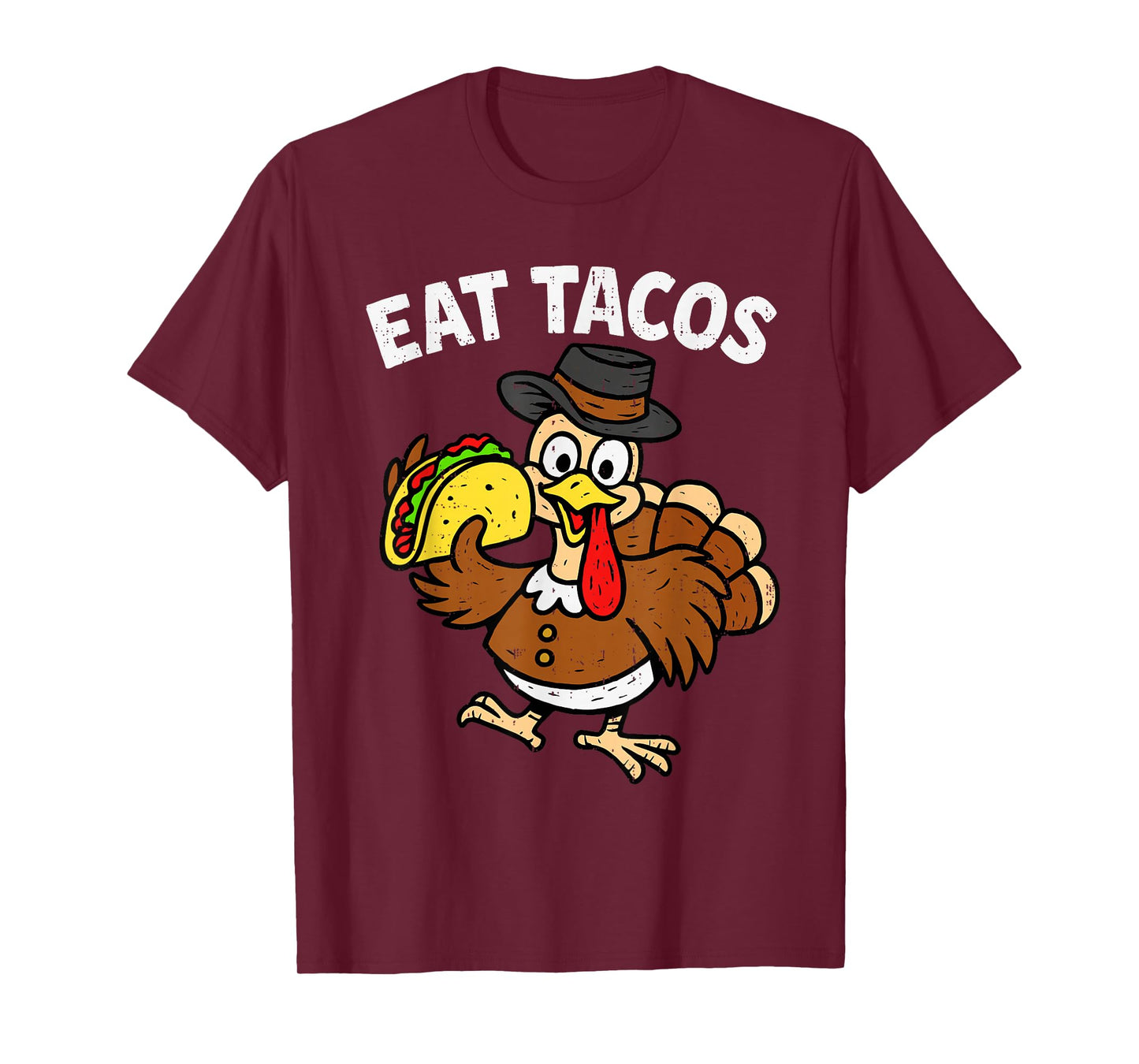 Funny Turkey Eat Tacos Mexican Thanksgiving Family Costume T-Shirt