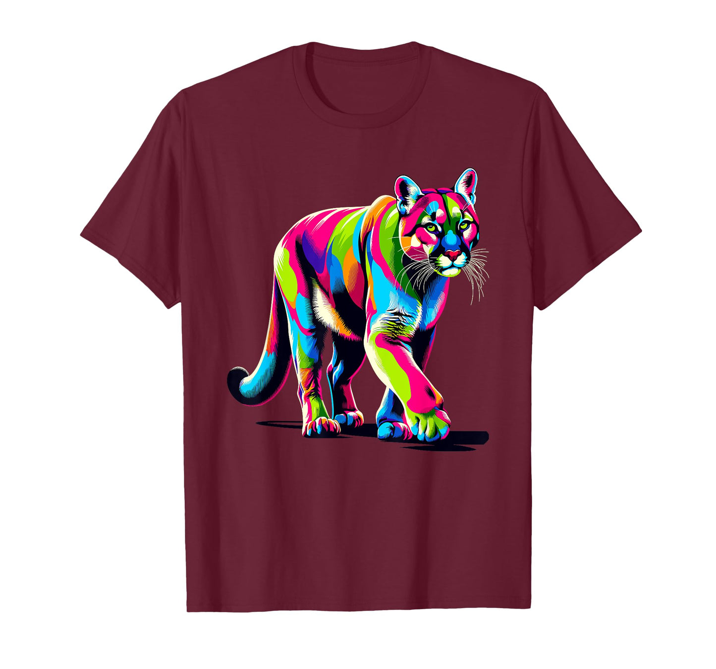 Colorful Pop Art Cougars Cougar Mountain Lion Puma T-Shirt