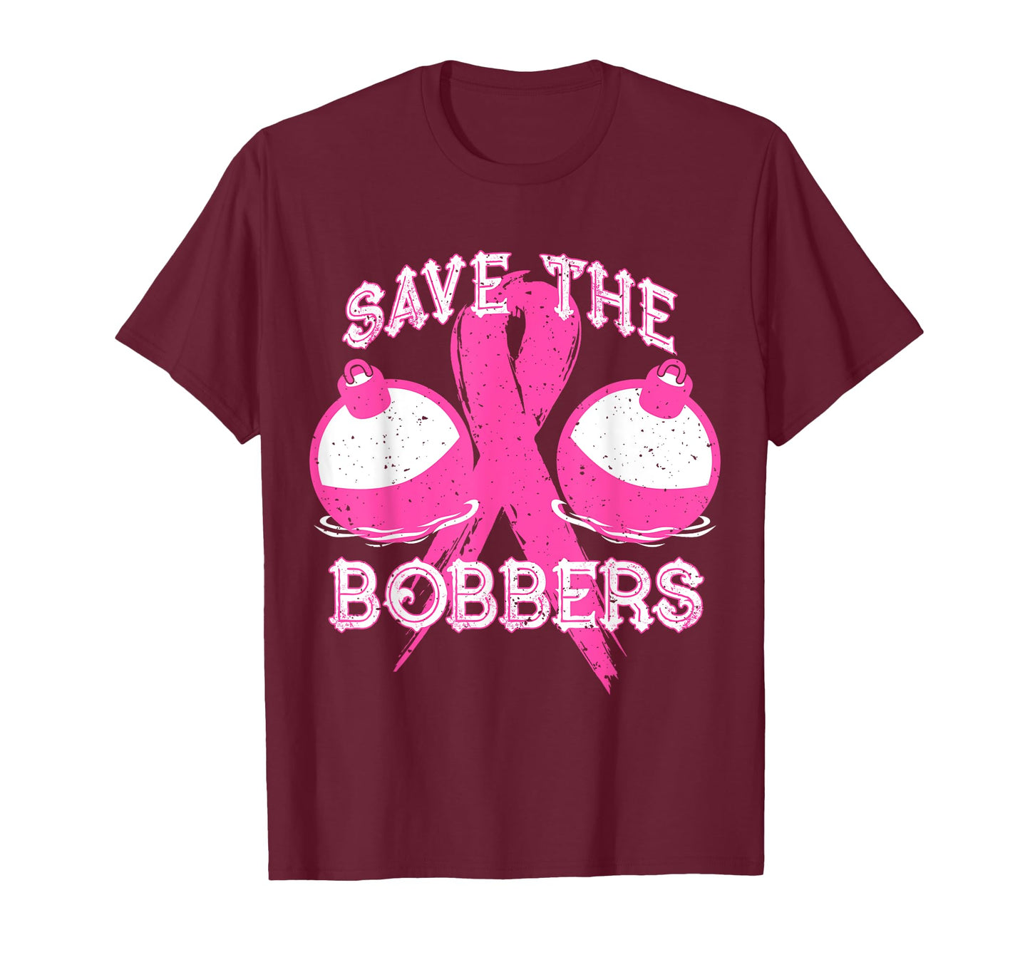 Save The Bobbers Breast Cancer Awareness Fishing Lovers T-Shirt