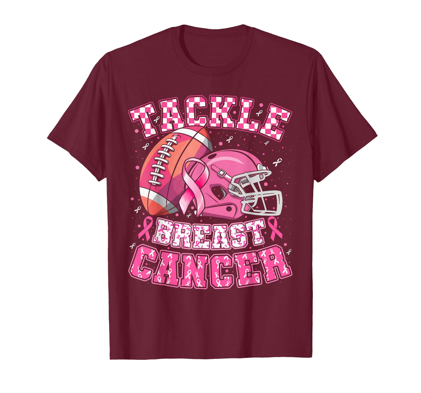 Tackle Breast Cancer Awareness American Football Men Women T-Shirt
