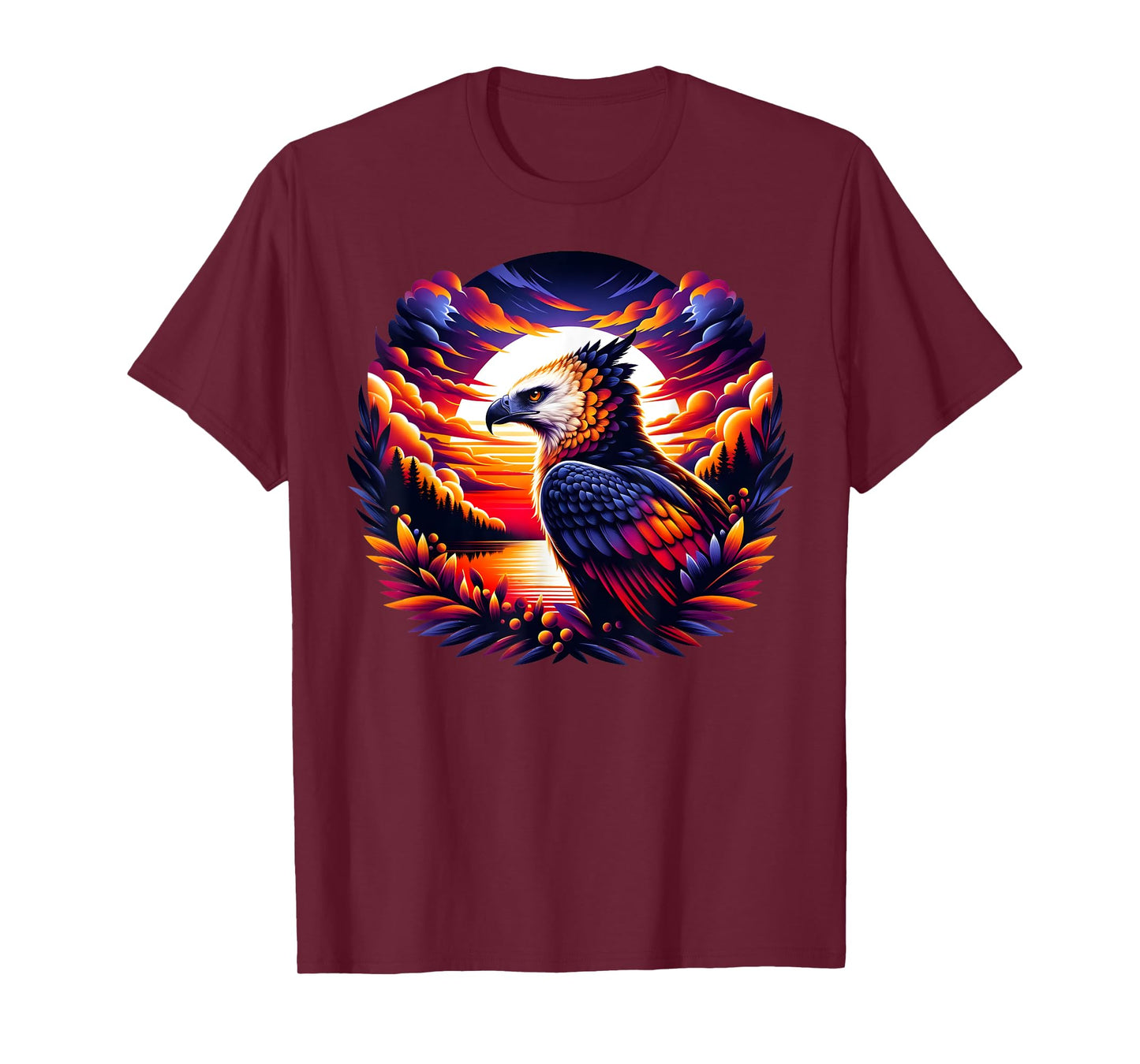 Harpy Eagle Sunset Bird Lovers Nature's Sentinel Wildlife T-Shirt
