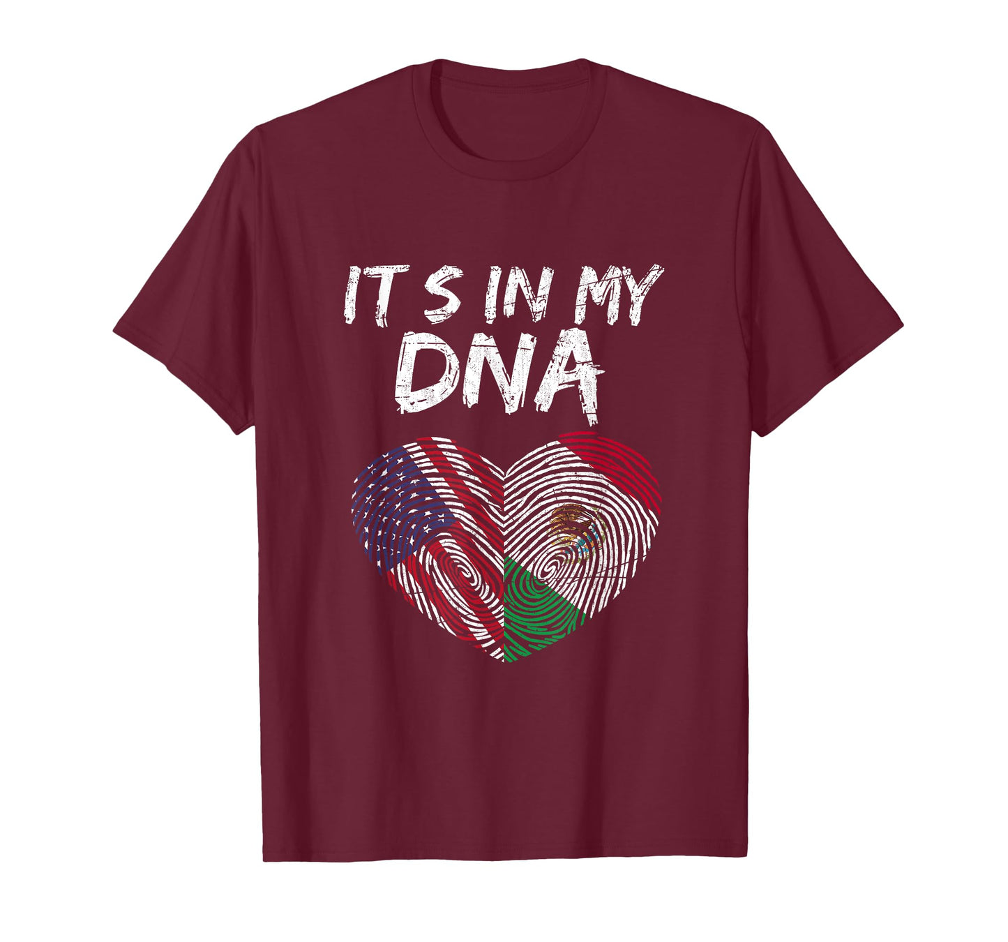DNA USA Flag American Mexican Flag Mexico T-Shirt