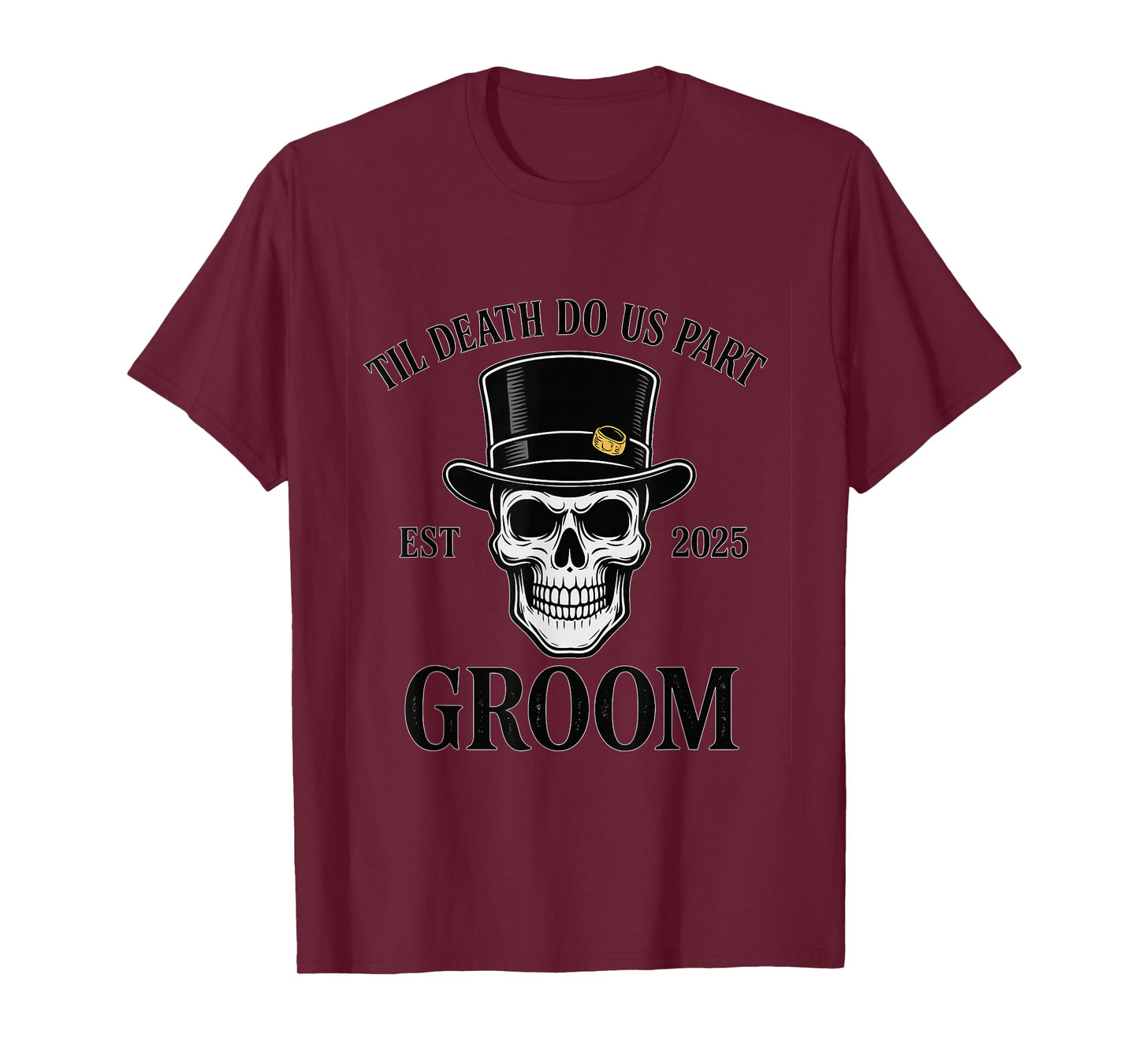 Bride Groom Skeleton Gothic Halloween Wedding Shirt T-Shirt