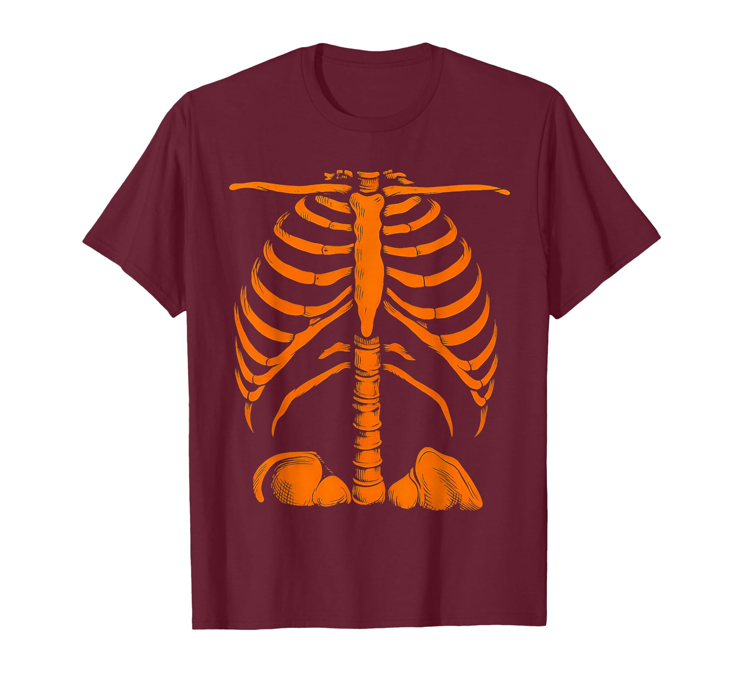 Spooky Skeleton Rib Cage Funny Anatomy Gothic Halloween T-Shirt