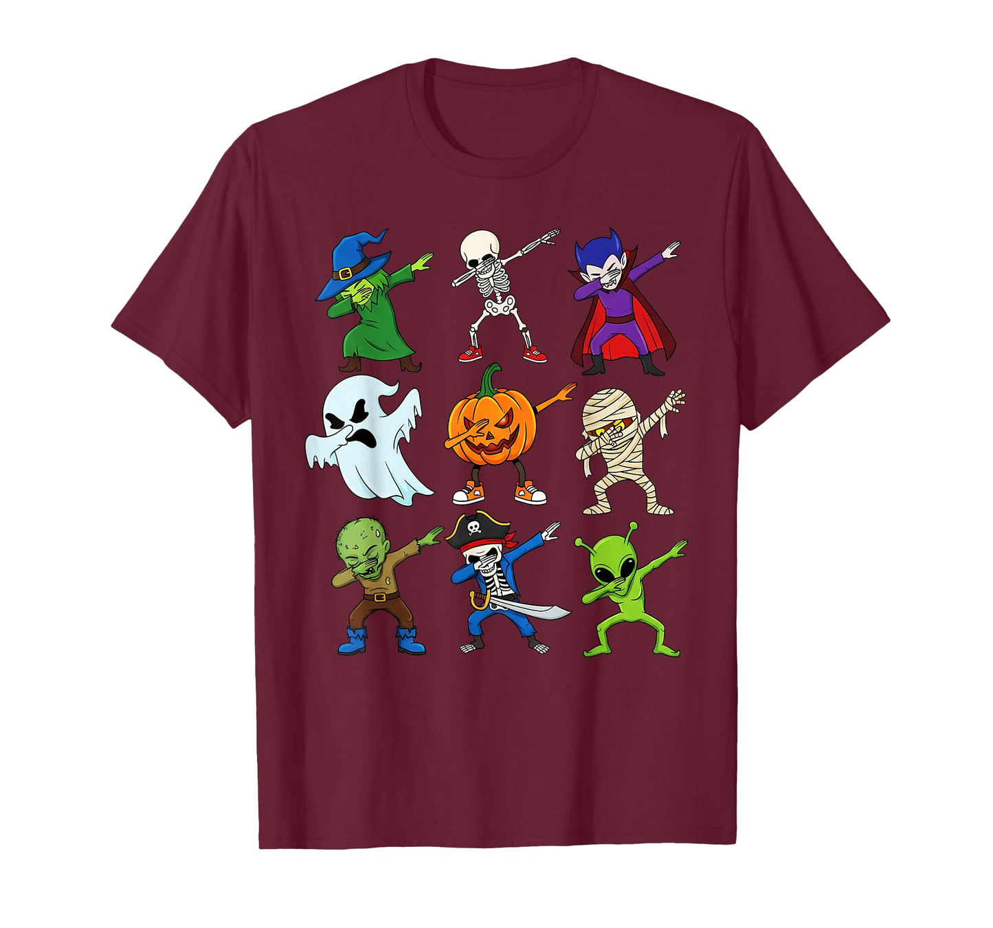 Dabbing Halloween Boys Skeleton Toddler Kids Scary Pumpkin T-Shirt