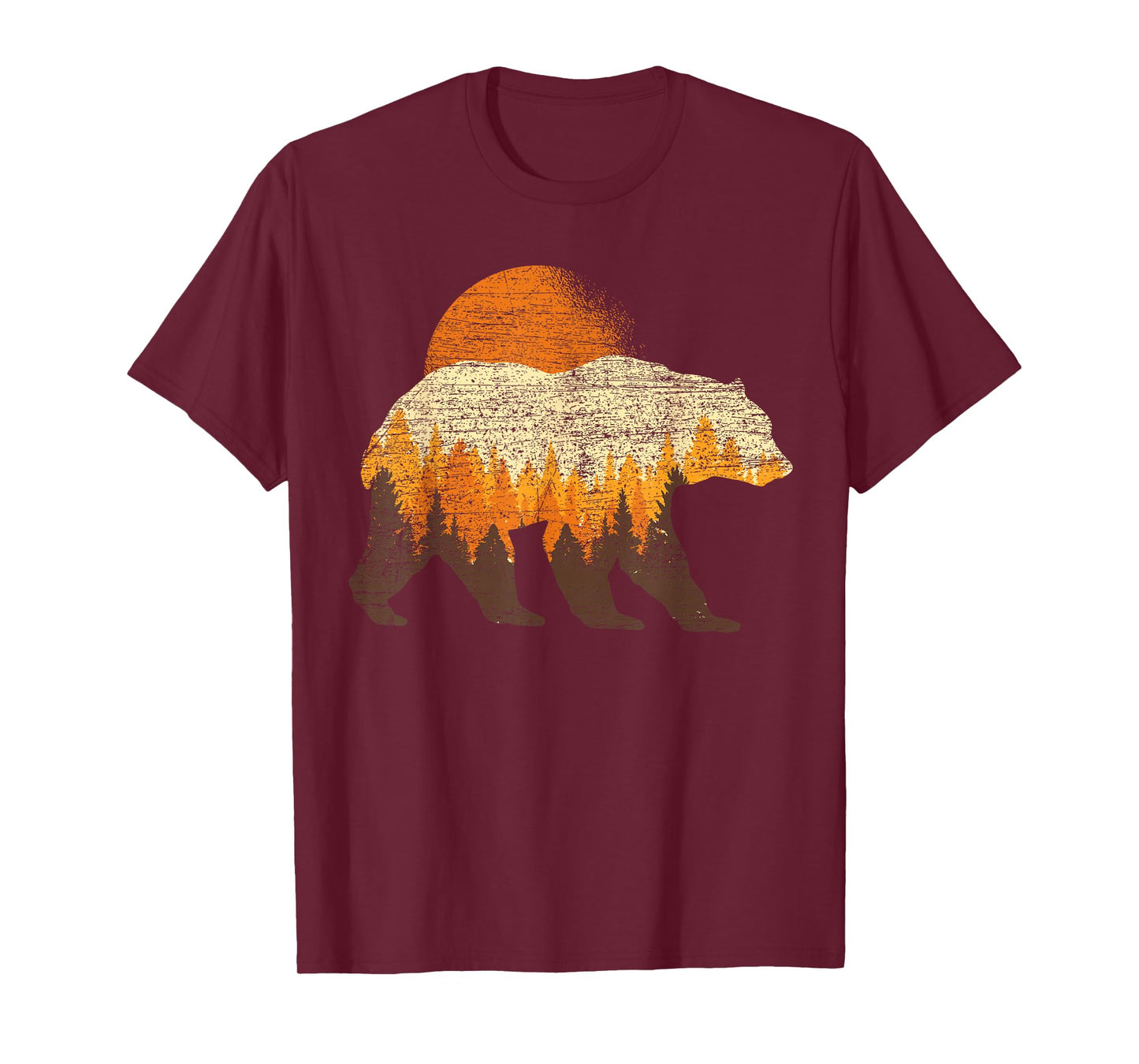 Outdoor Nature Full Moon Trees Wildlife Forest Animal Bear T-Shirt