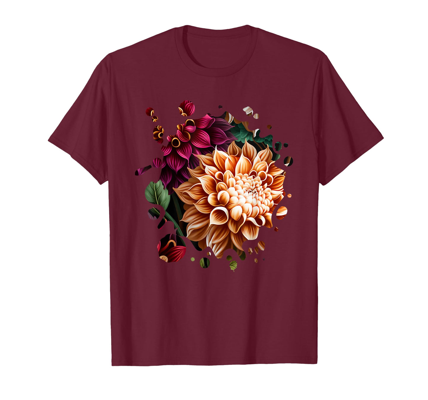 Vintage Dahlia Inspired Flower Plant Lover Funny gardening T-Shirt