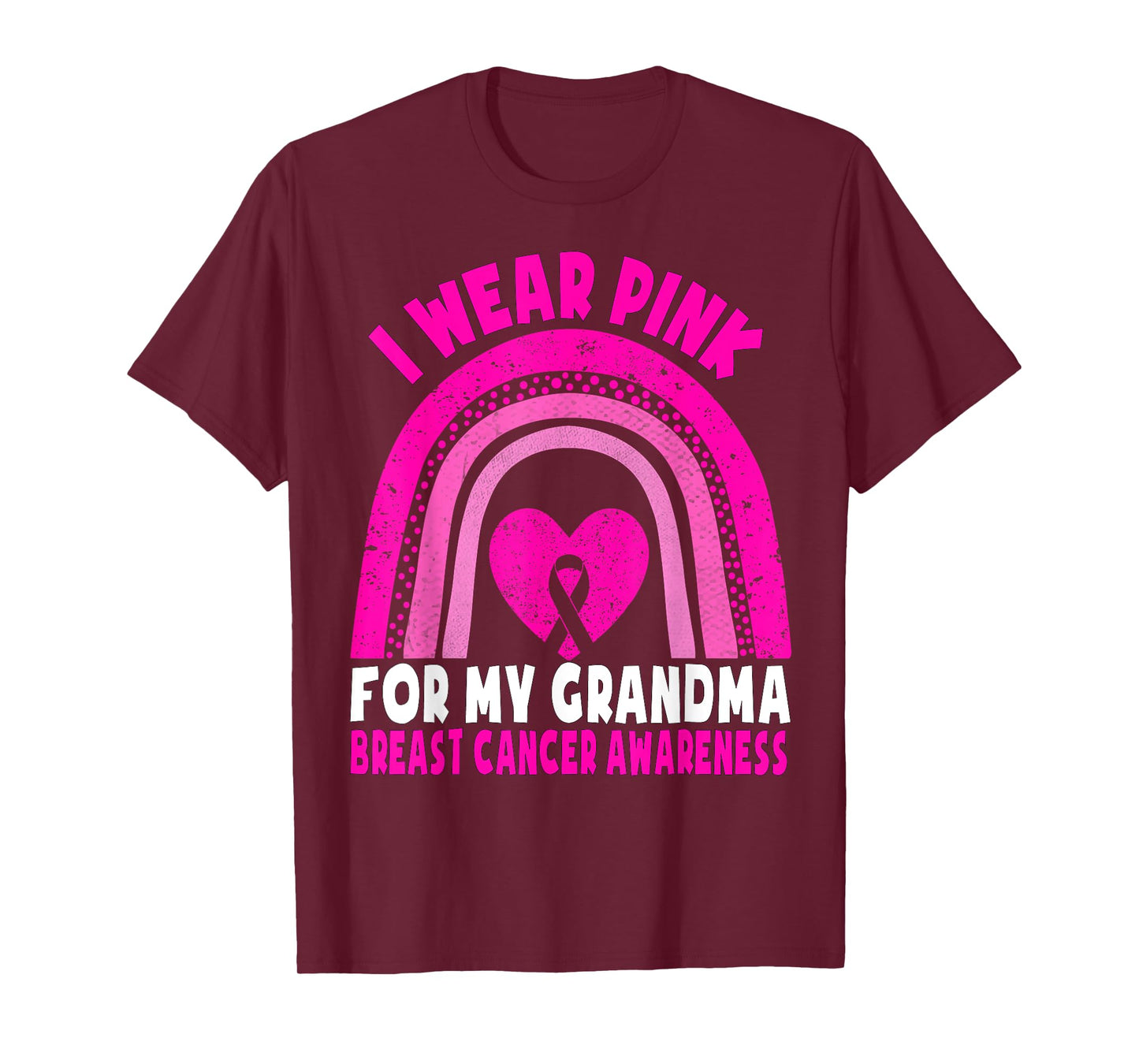 I Wear Pink For My Grandma Breast Cancer Awareness Kids T-Shirt