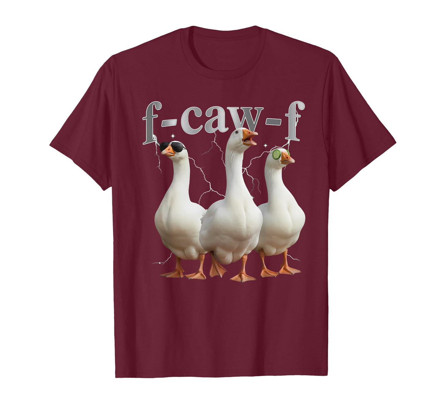 F-caw-F Goose Silly Bootleg Funny Meme Graphic Geese fcawf T-Shirt