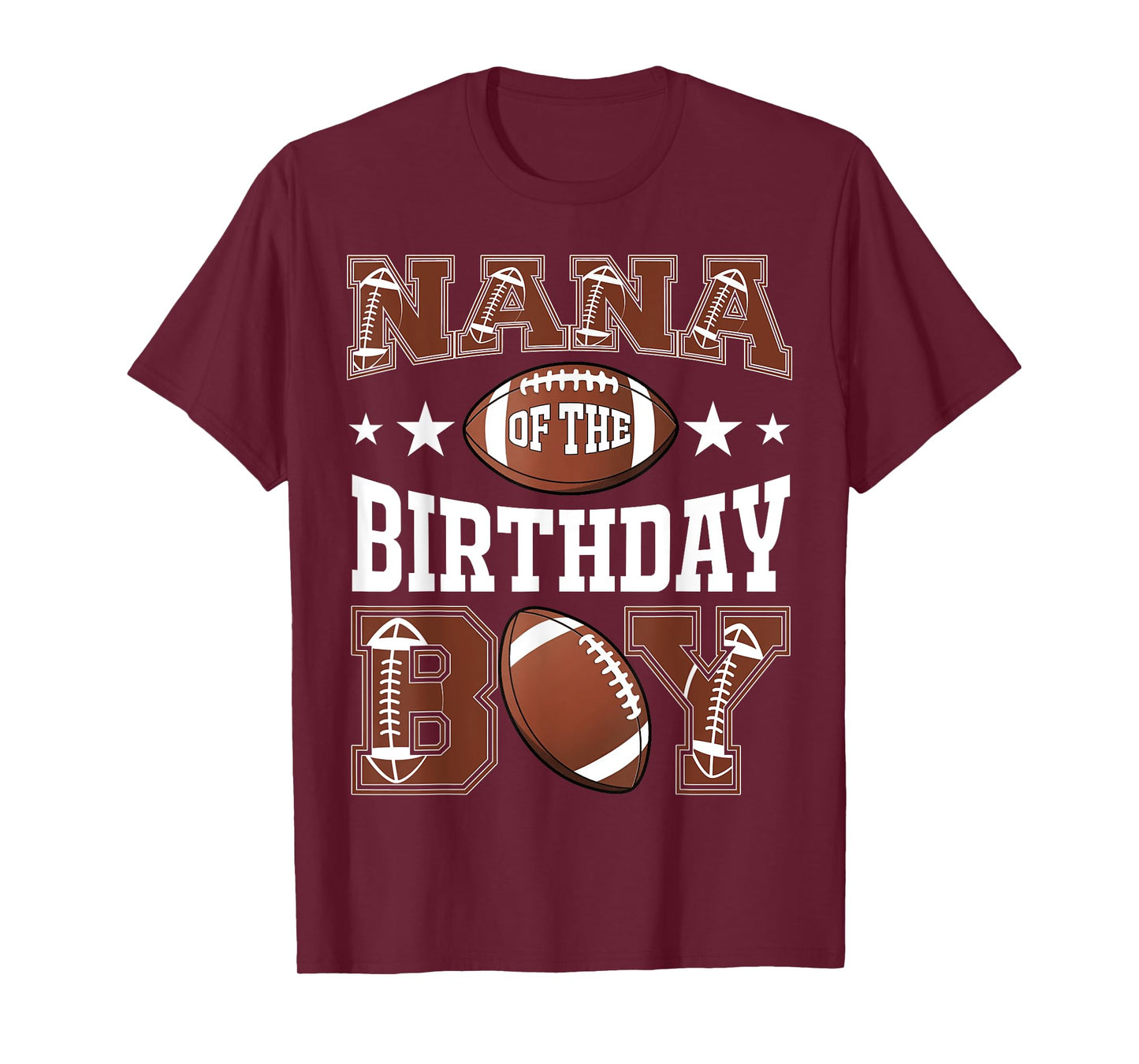 Nana Of The Birthday Boy Football Game Day T-Shirt