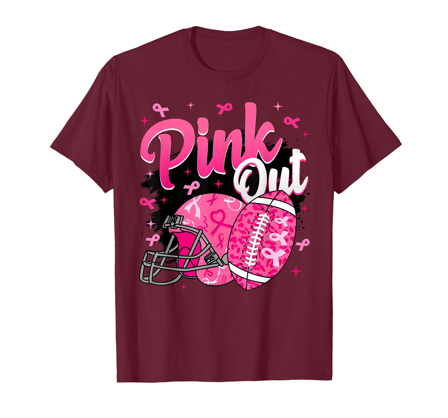 Football Pink Out Team Breast Cancer Awareness Month Women T-Shirt