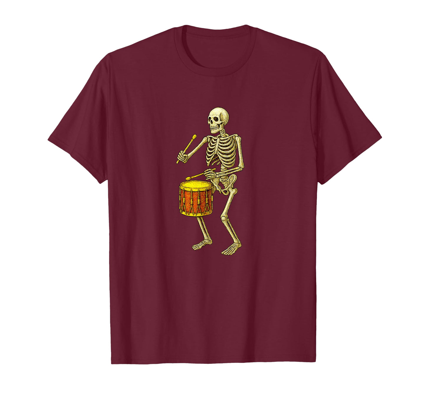 Skeleton Playing Drums Drummer Drumming Band Orchestra T-Shirt