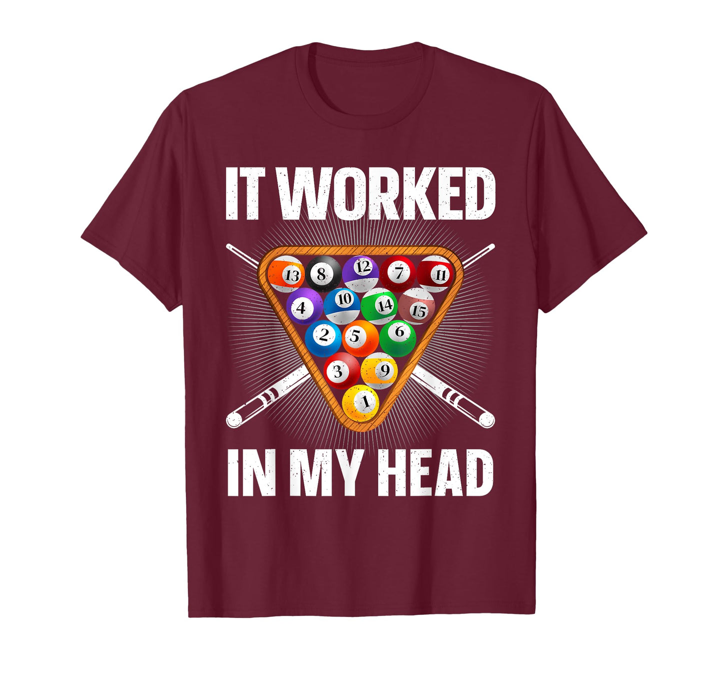 Funny Pool Design For Men Women Billiards Lover Pool Player T-Shirt