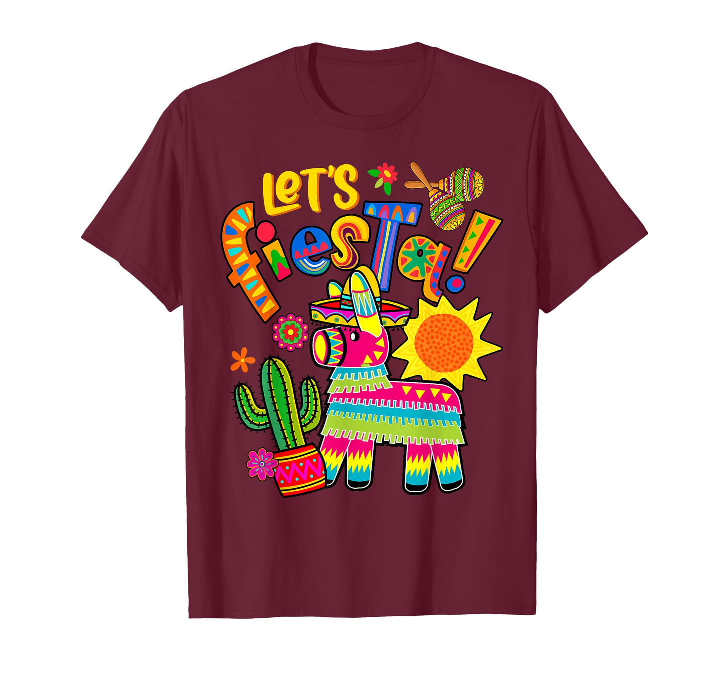 Let's Fiesta Cinco De Mayo Camisa Mexicana Hombre Mexico T-Shirt