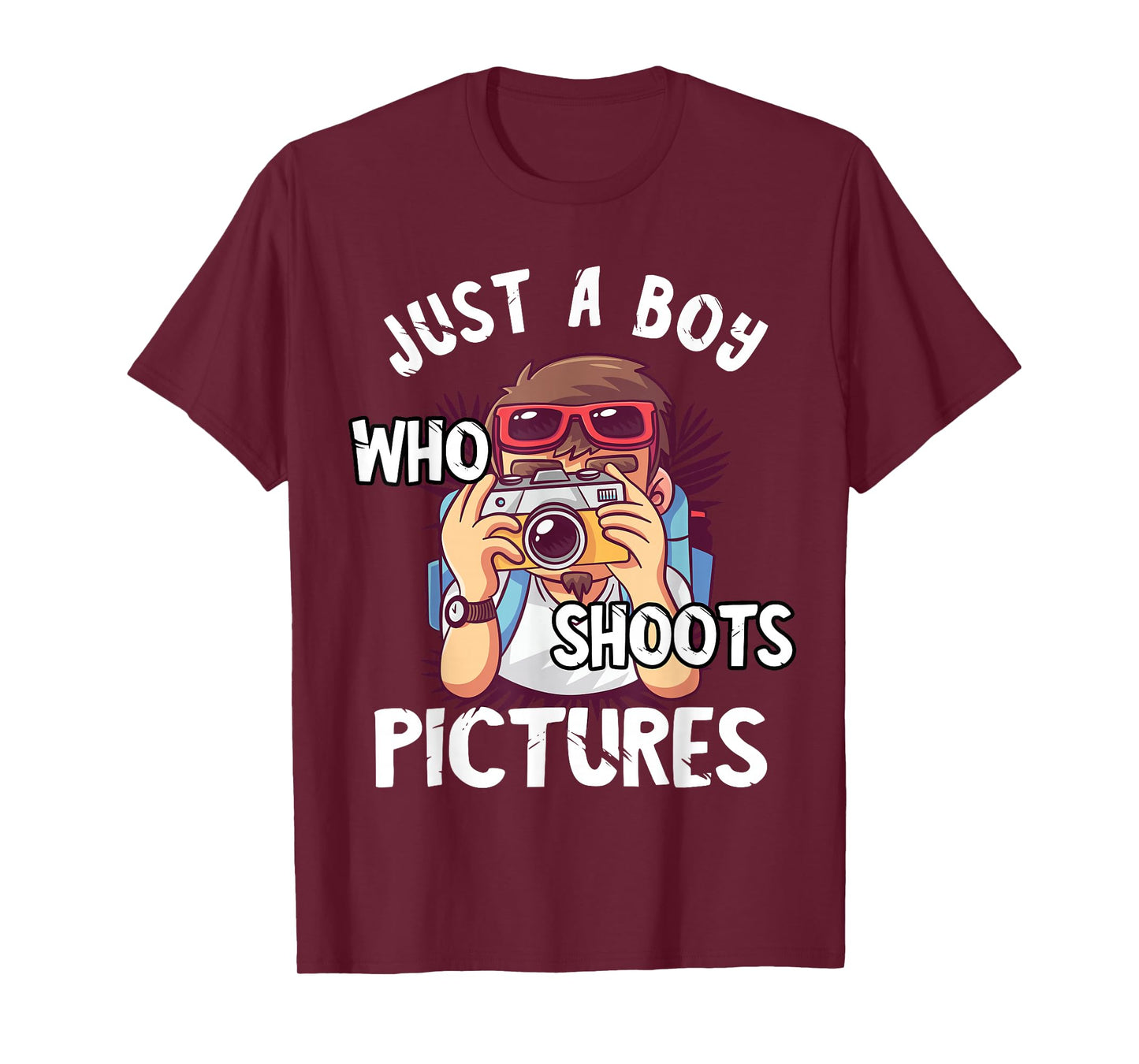 Just A Boy Who Shoots Pictures Photograph Camera Photography T-Shirt