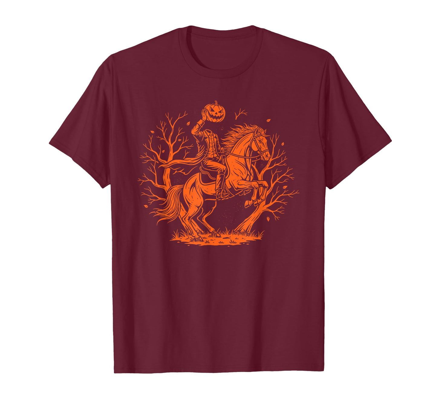 Halloween Headless Horseman Funny Fall Pumpkin T-Shirt