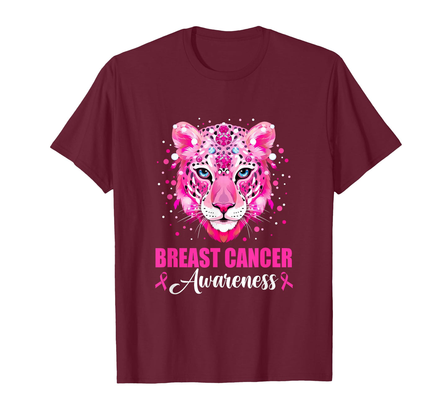 In October We Wear Pink Cute Little Lion Breast Cancer Women T-Shirt