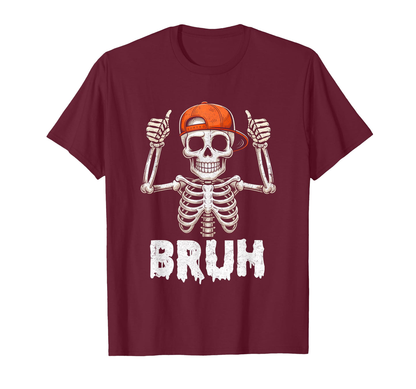 Skeleton Rock On Bruh Halloween for Men Boy Kids Funny T-Shirt