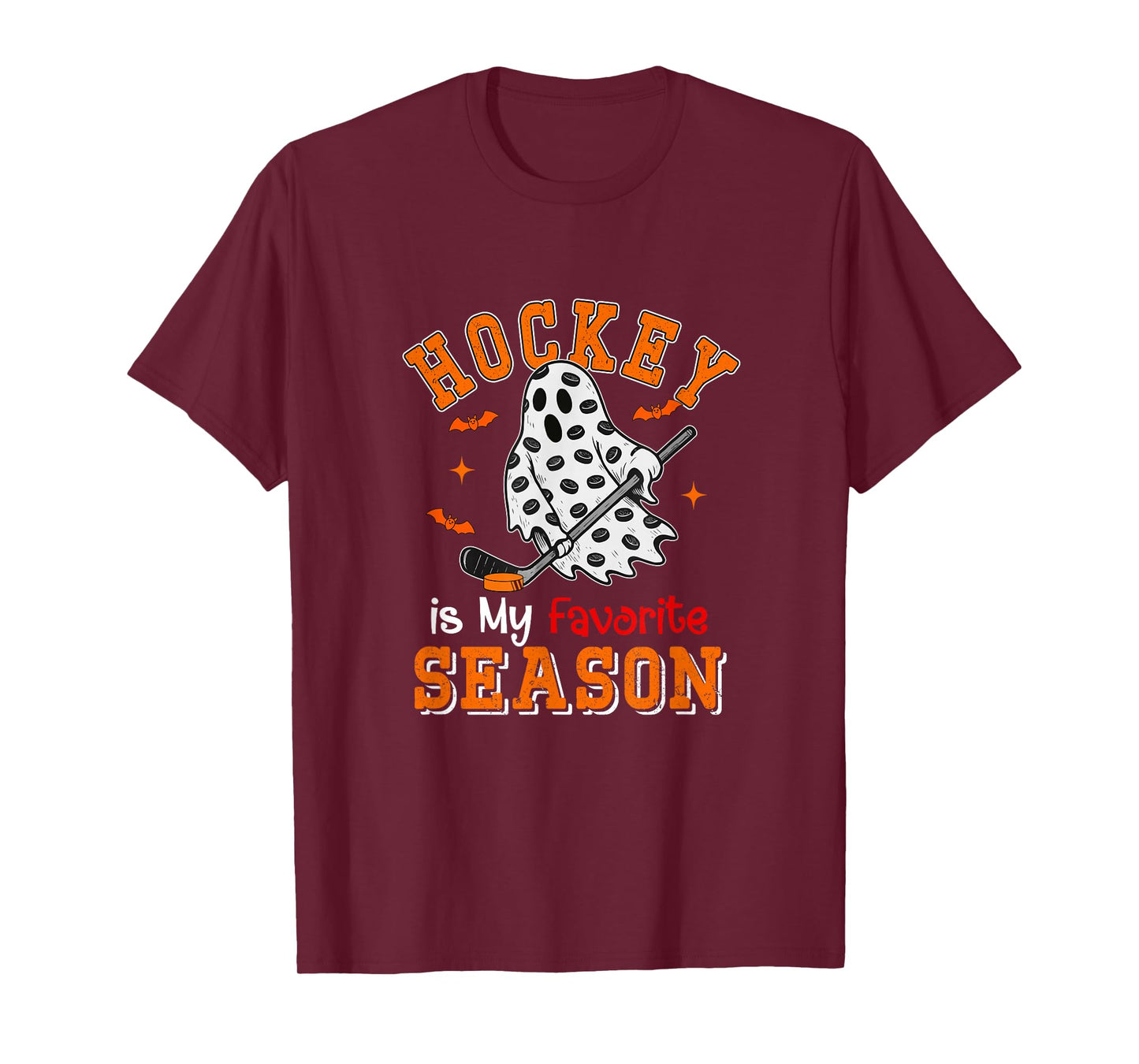 Hockey is Favorite Season Costume Player Halloween Boo T-Shirt