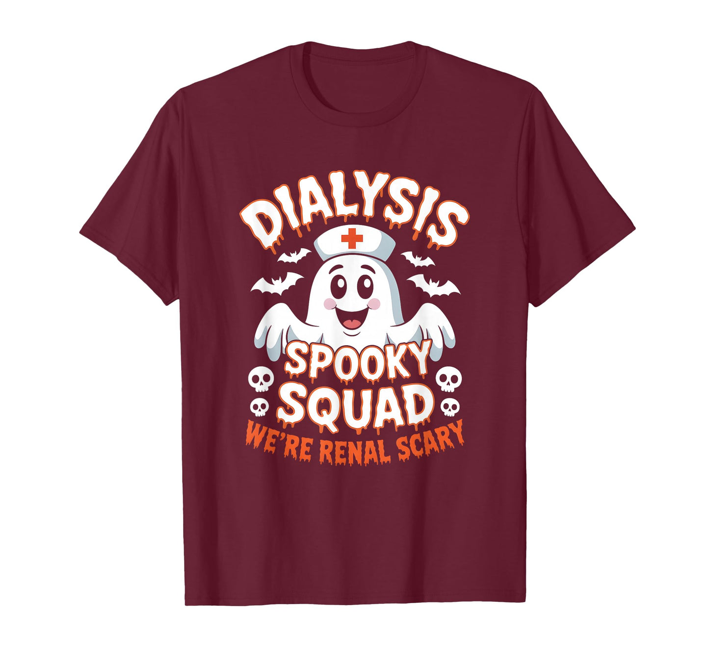 Halloween Dialysis Squad Nurse Tech Boo Crew Pumpkins T-Shirt