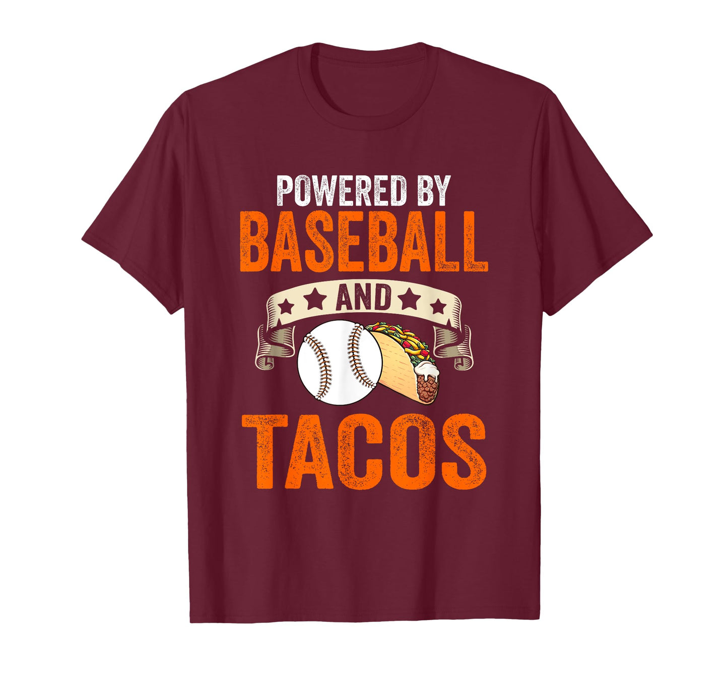 Powered by baseball and tacos T-Shirt