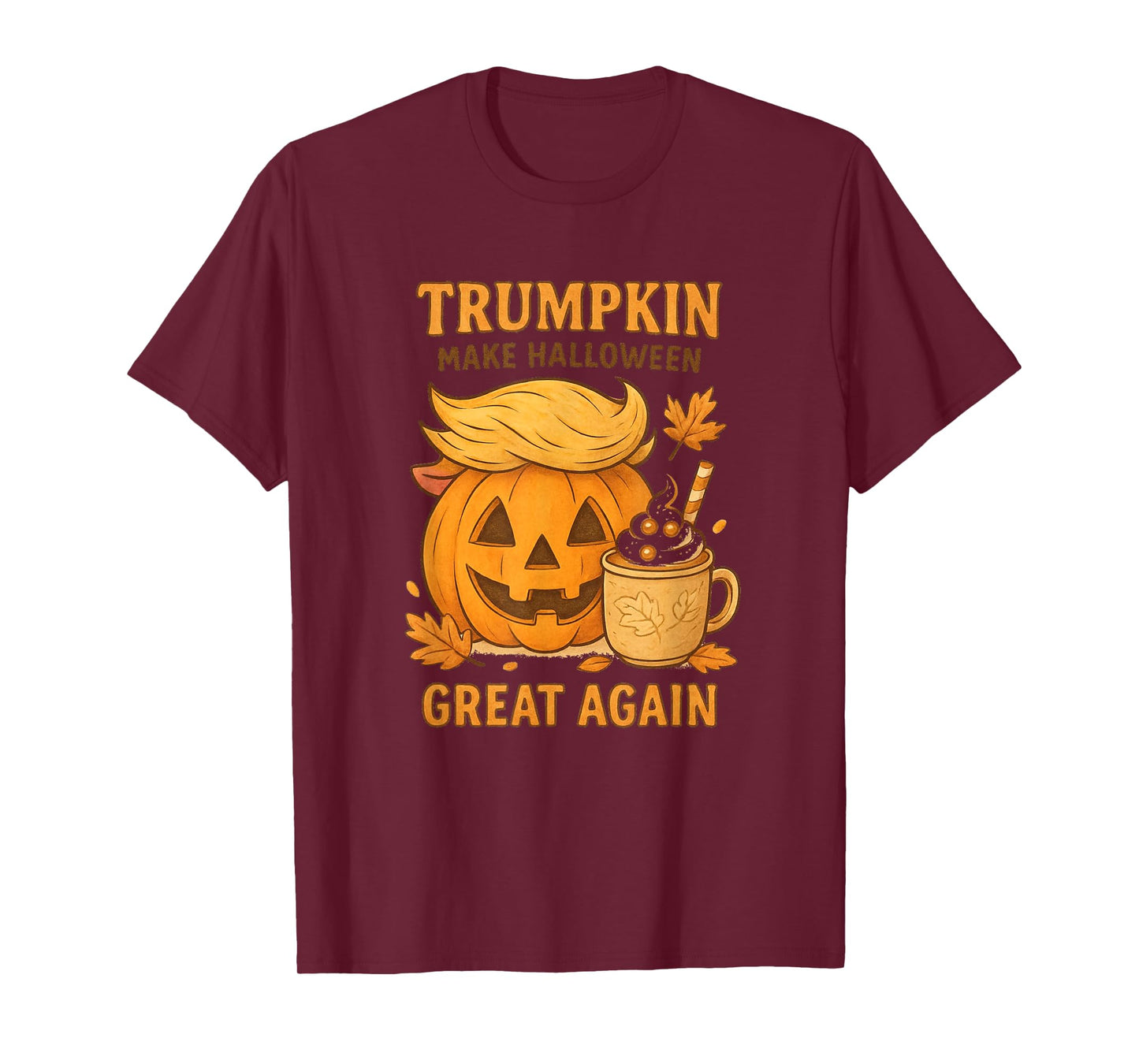 Halloween Skeleton Pumpkin Vintage Retro Fall Spooky Season T-Shirt