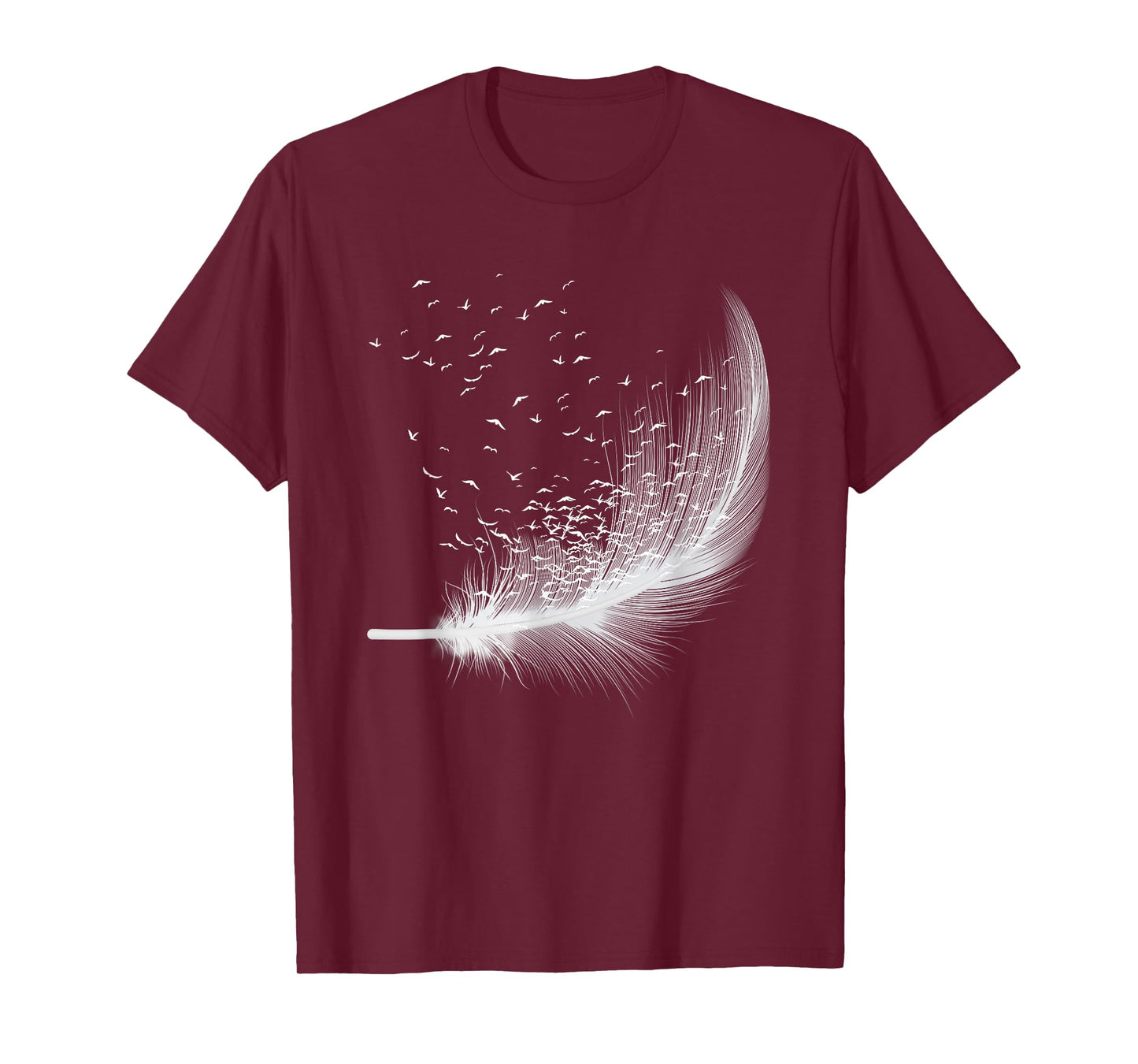 Bird Feather Silhouette Image Birdwatcher Birdwatching Lover T-Shirt
