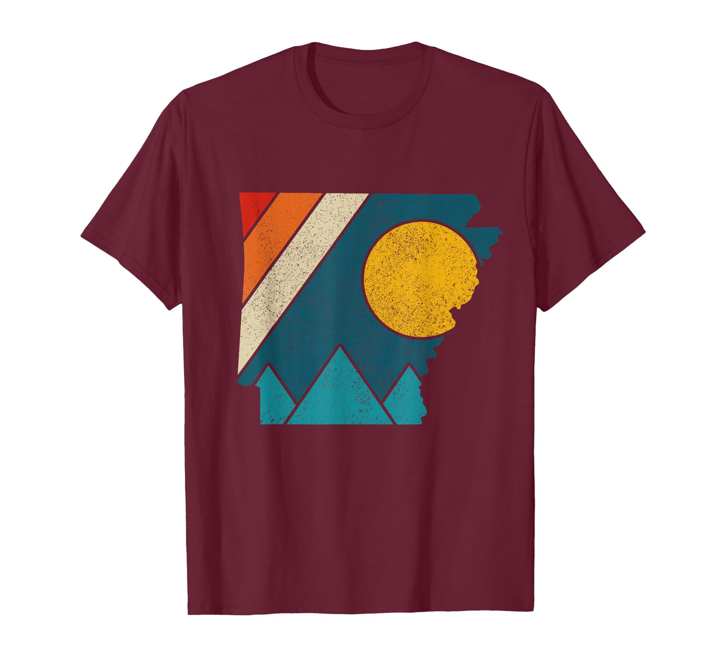 Arkansas Vintage State Map Mountains Hiking Pride Gift T-Shirt