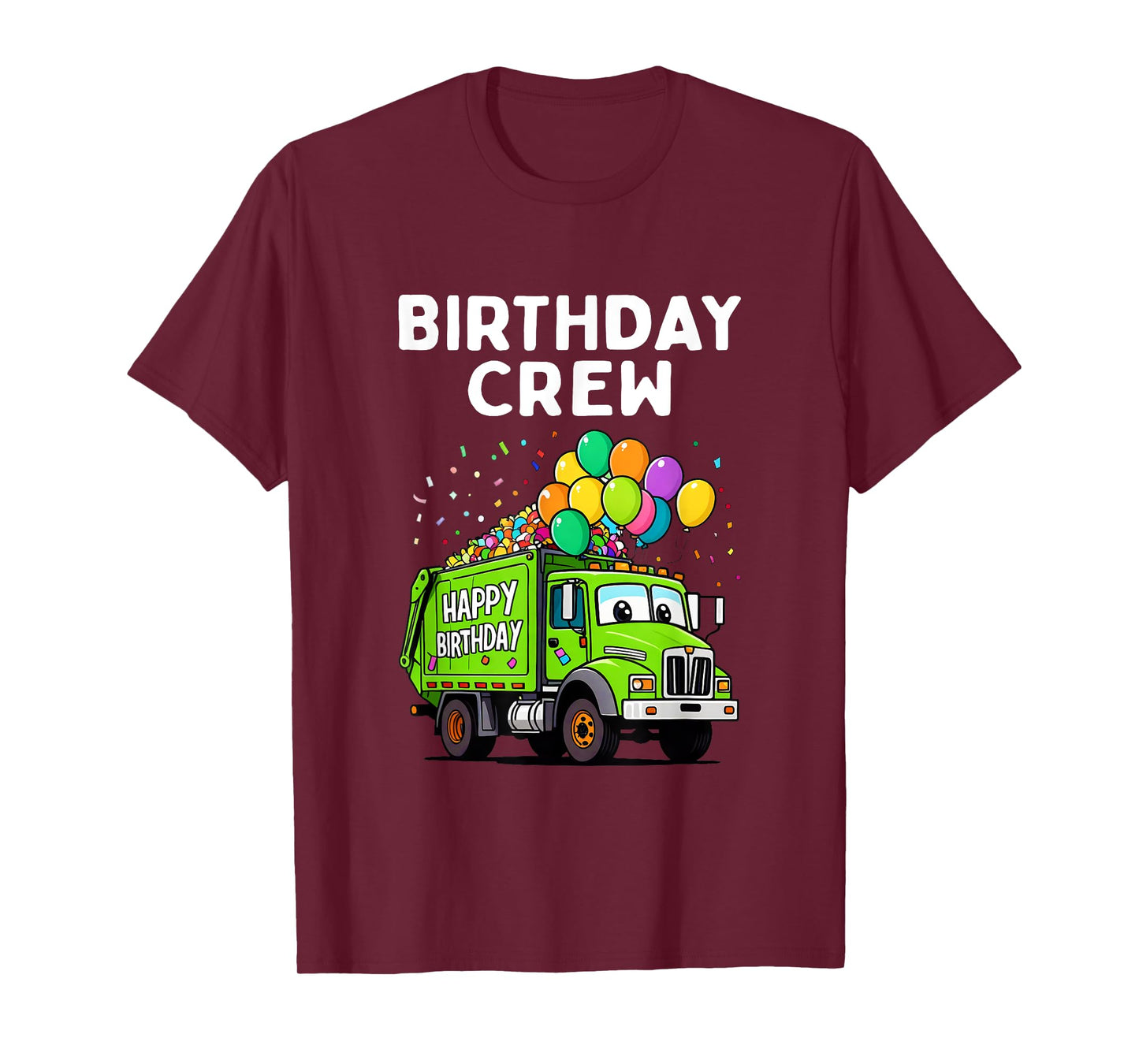 Birthday Crew Boys Garbage Truck Bday Family Matching Kids T-Shirt
