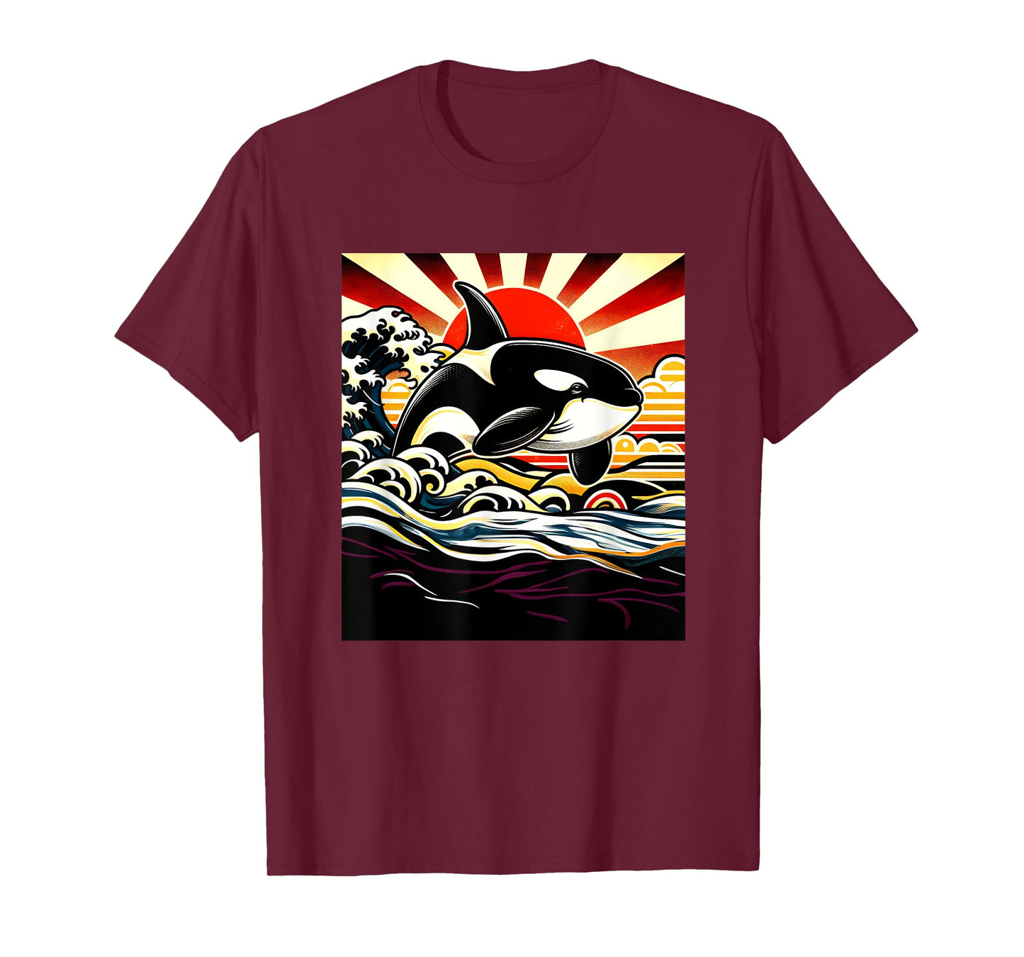 Orca Japanese Vintage Sunset T-Shirt