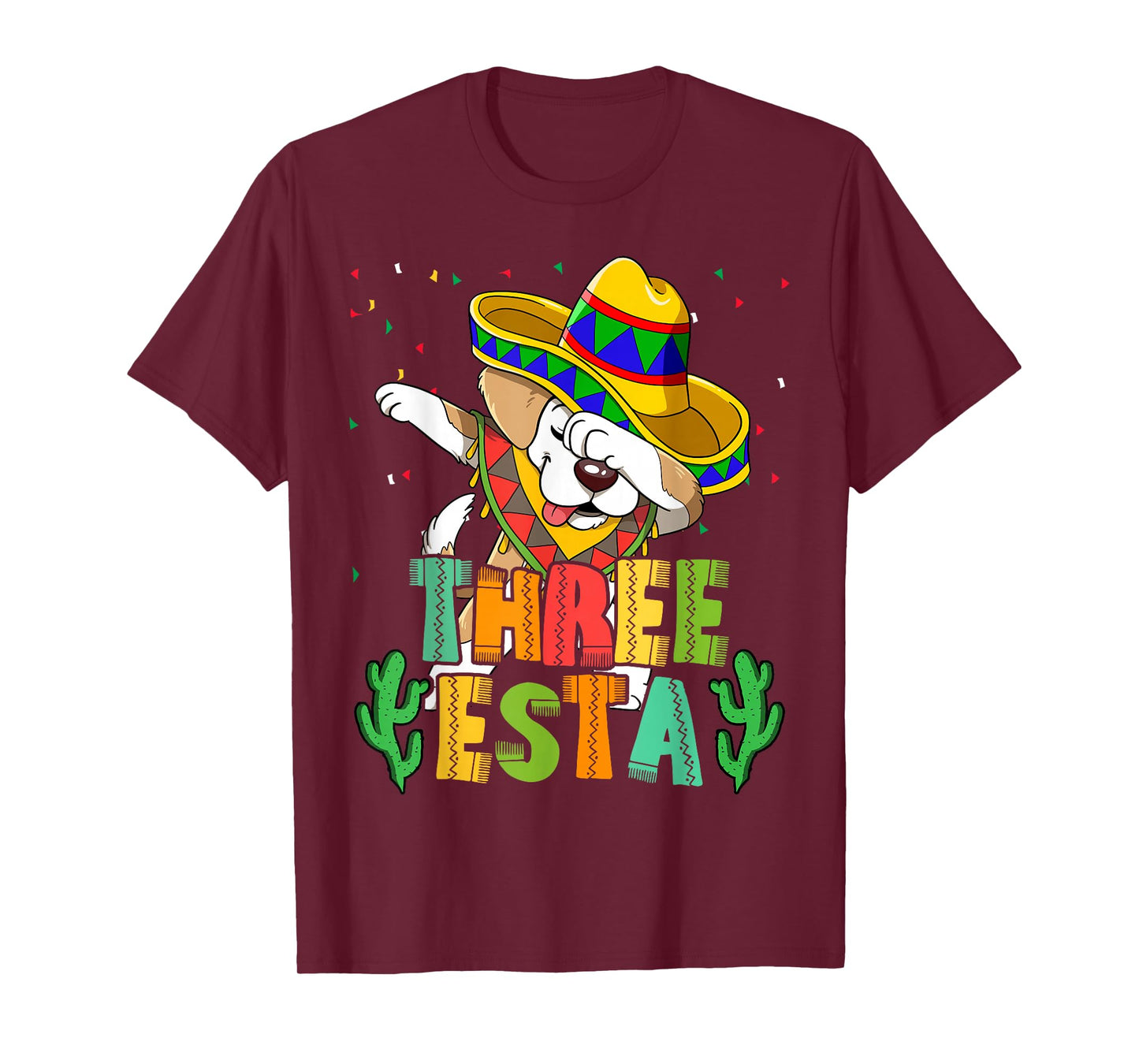 Mexican Themed Party 3rd Birthday Three Esta T-Shirt