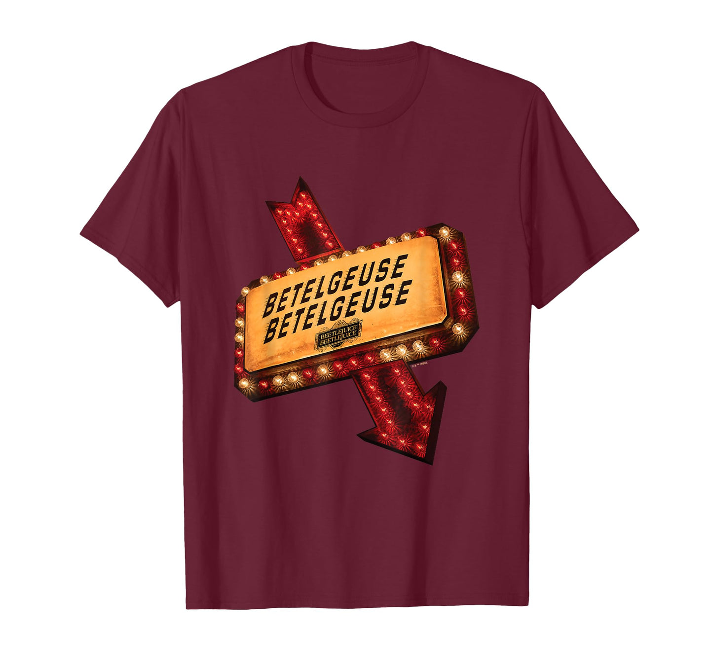 Beetlejuice Beetlejuice Light Sign Logo Vintage T-Shirt
