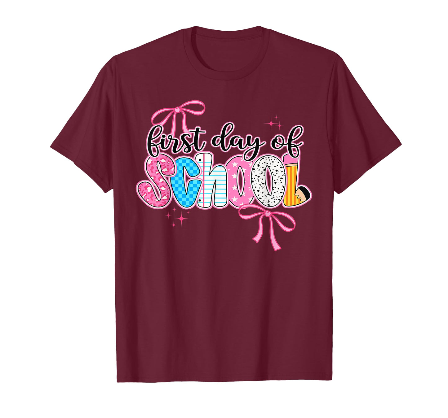 First Day Of School 1st Day School Groovy Girl Kids Teachers T-Shirt
