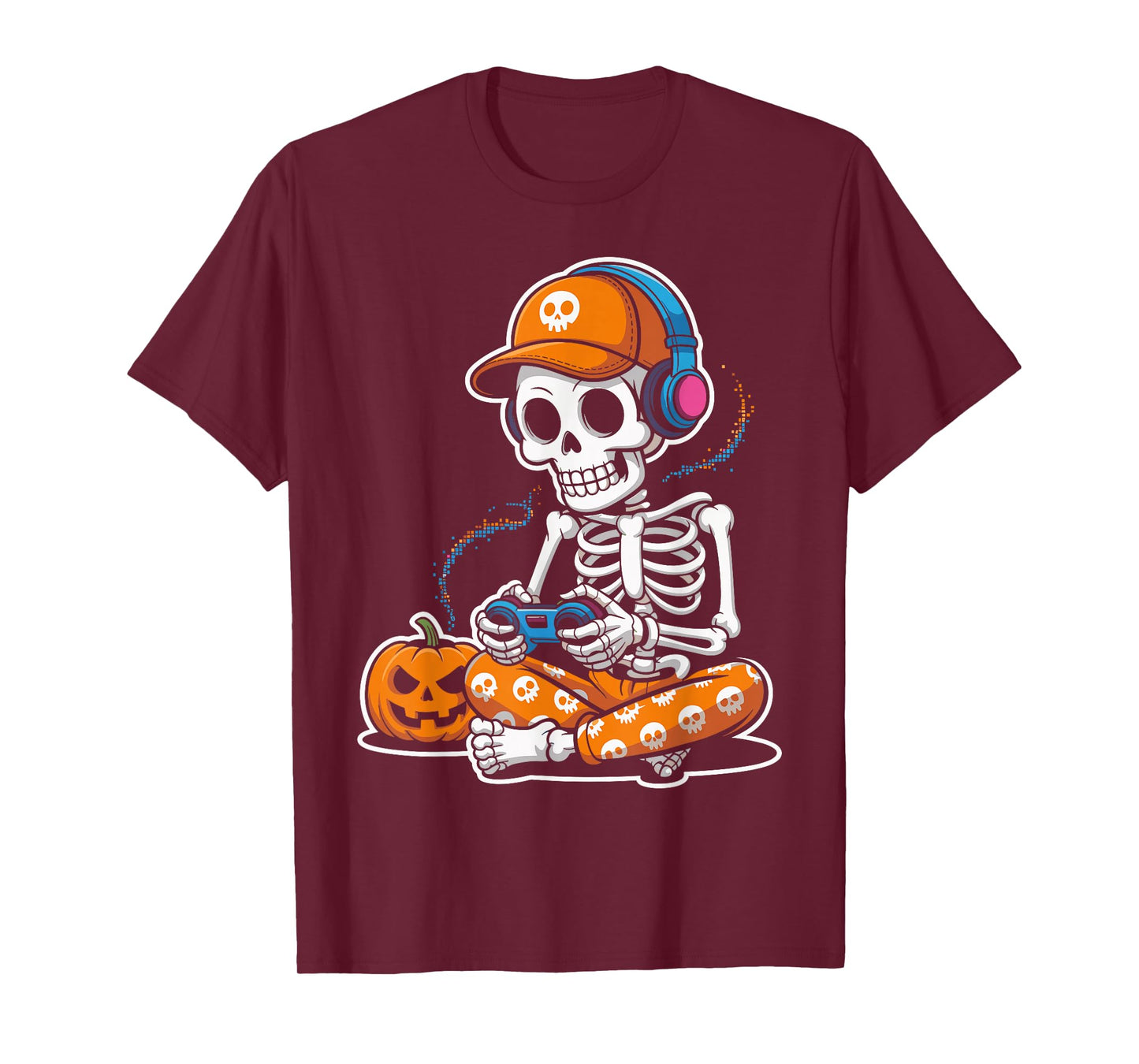 Gaming Skeleton Halloween Video Game Costume for Gamers T-Shirt