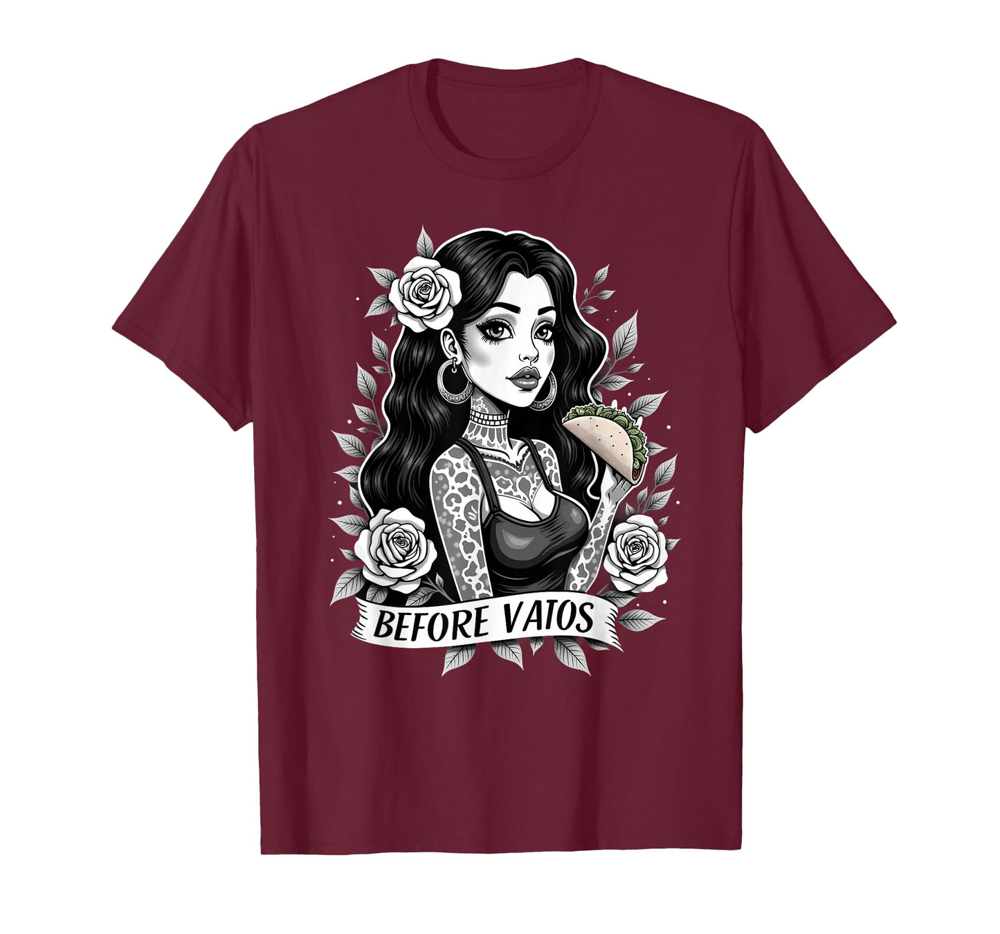 Sarcastic Spanish Mexican Tacos Before Vatos T-Shirt