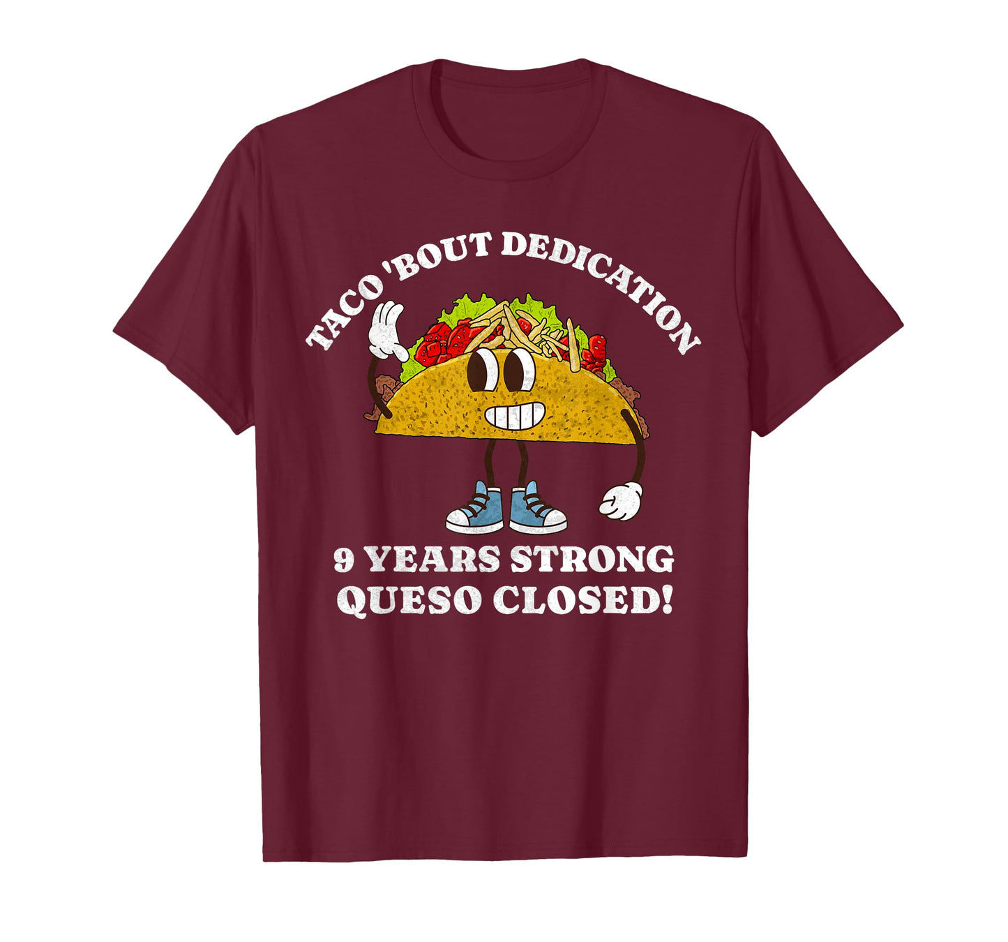 9th Year Work Anniversary Taco Funny 9 Year of Service T-Shirt