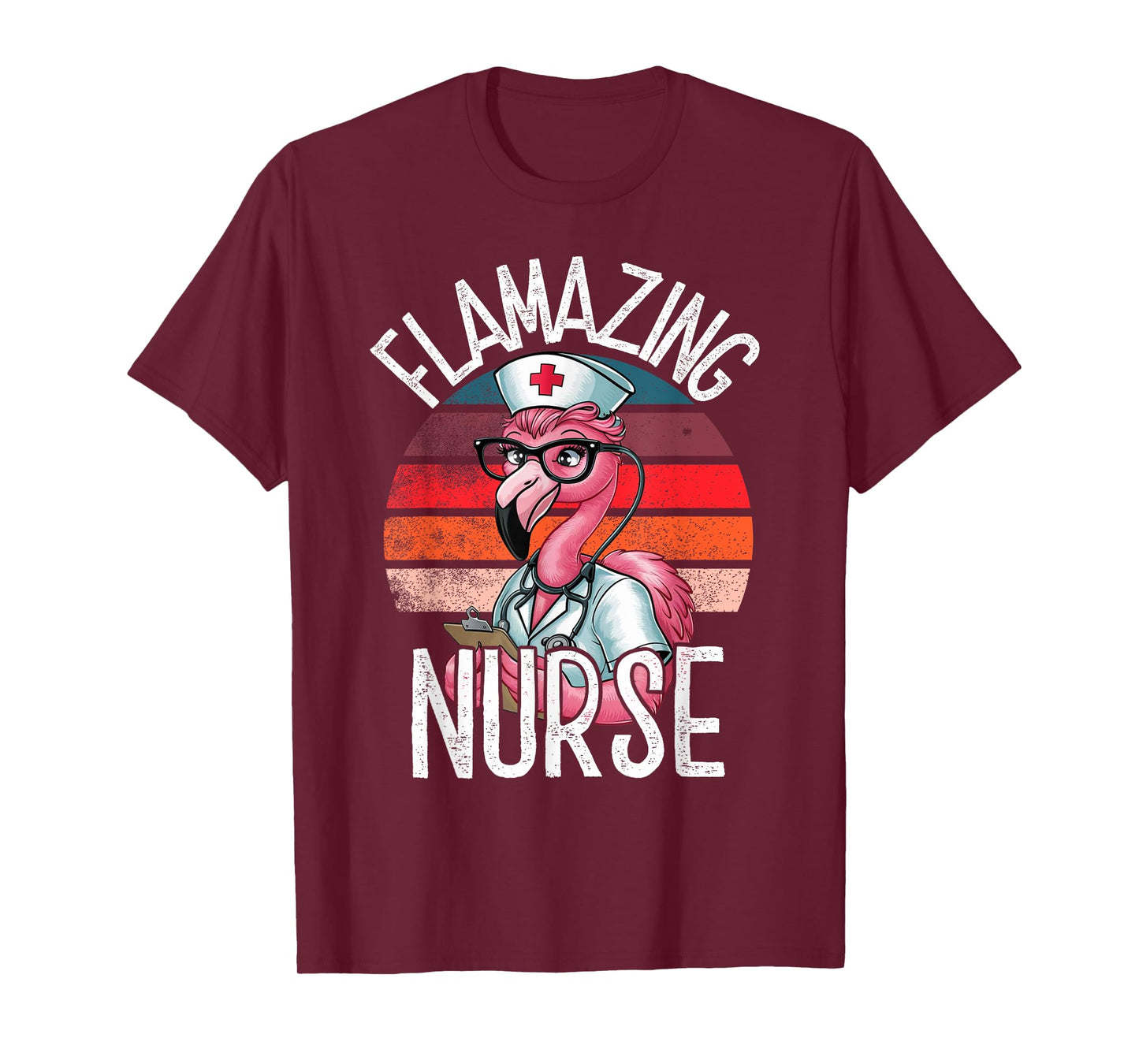 Nurse Designs For Women by MCG.Co Funny Flamingo Lover Nurse Day Appreciation T-Shirt