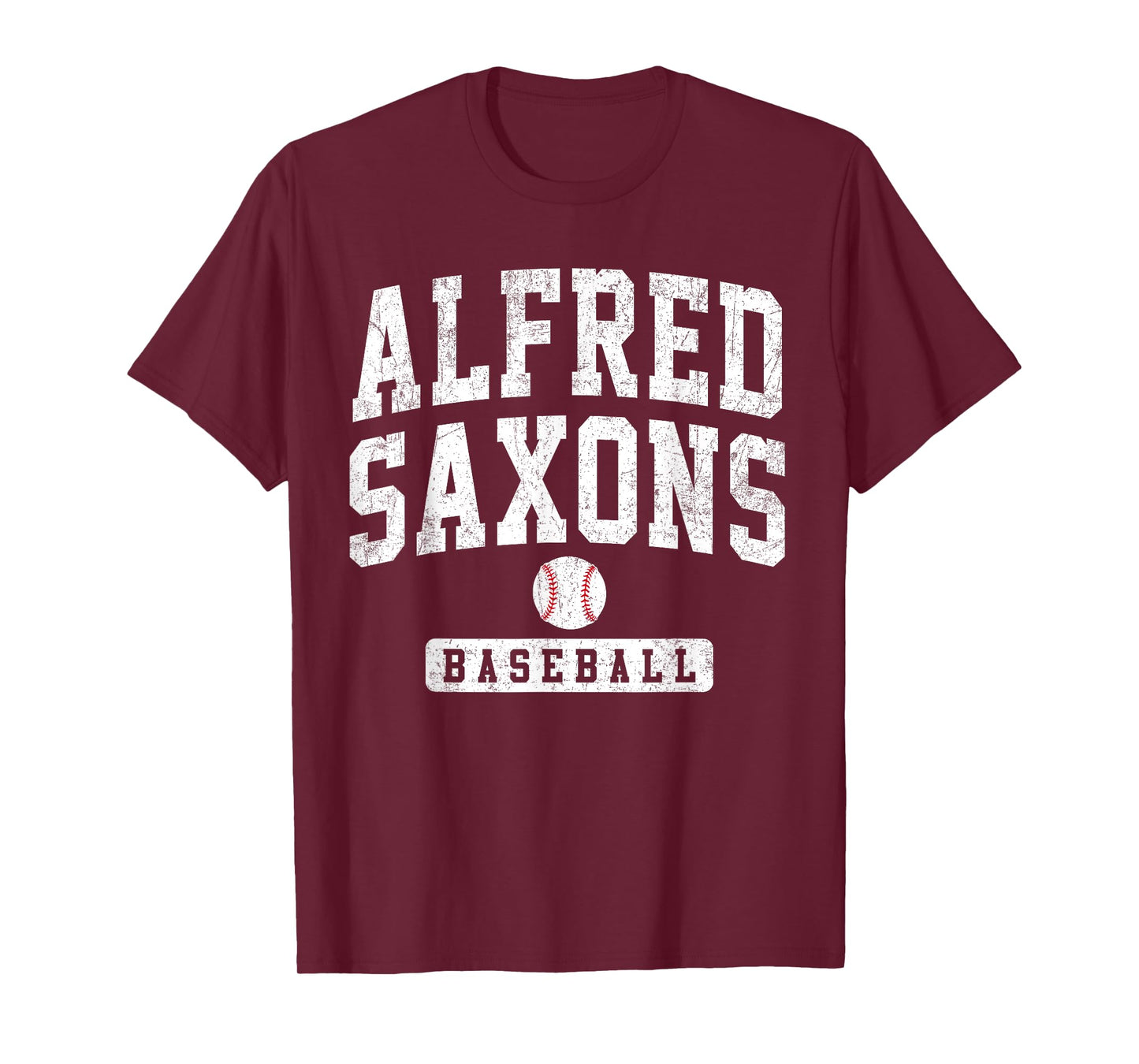 Alfred University Saxons Baseball Arch Vintage Design Men T-Shirt