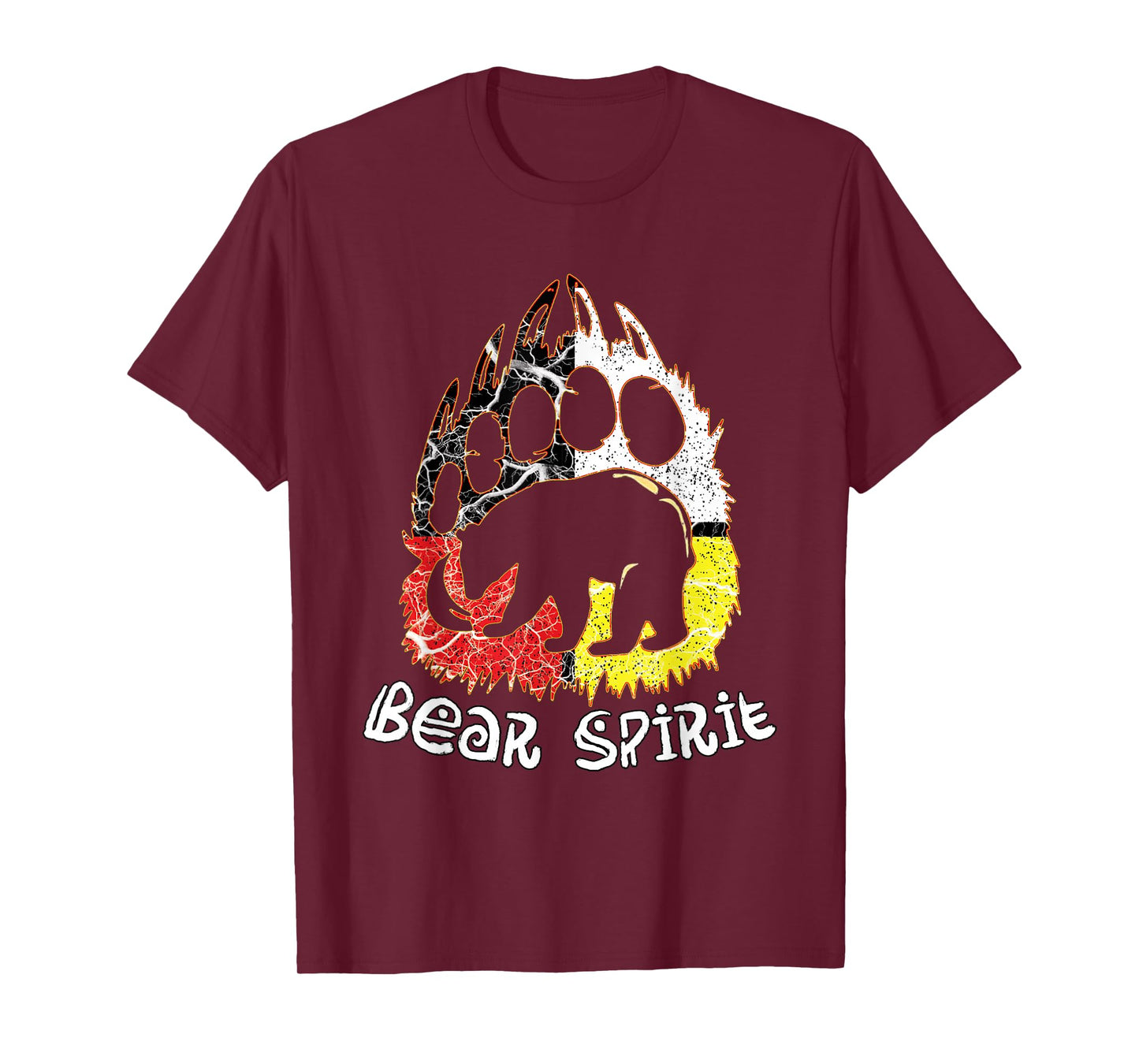 Native American Bear Spirit, Bear Paw T-Shirt