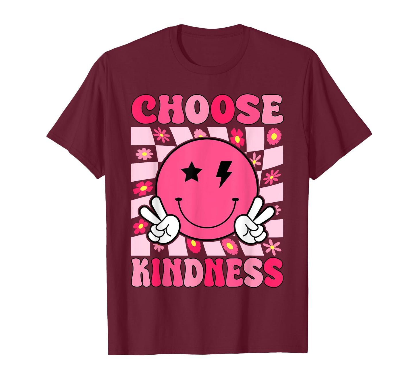 Be Kind Choose Kindness Retro Groovy Inspirational T-Shirt