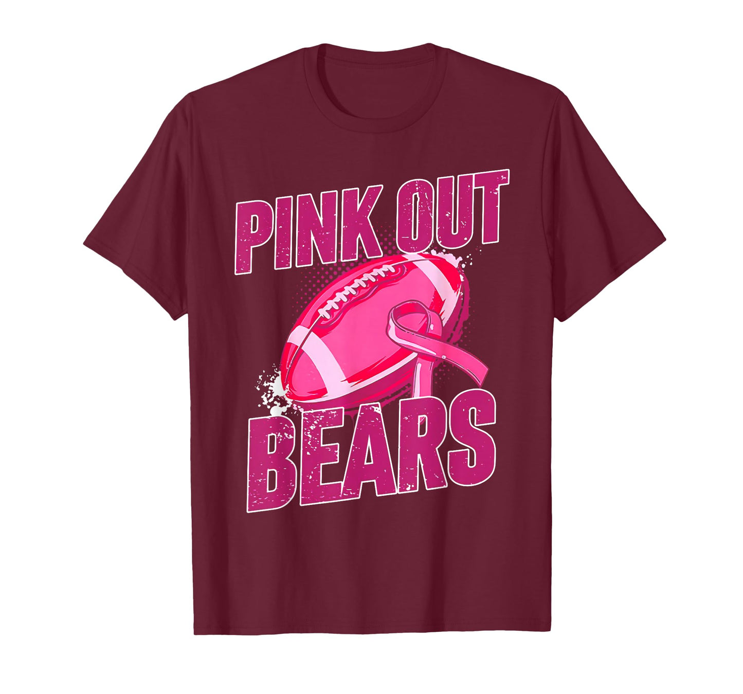 Bears Pink Out Football Tackle Breast Cancer T-Shirt