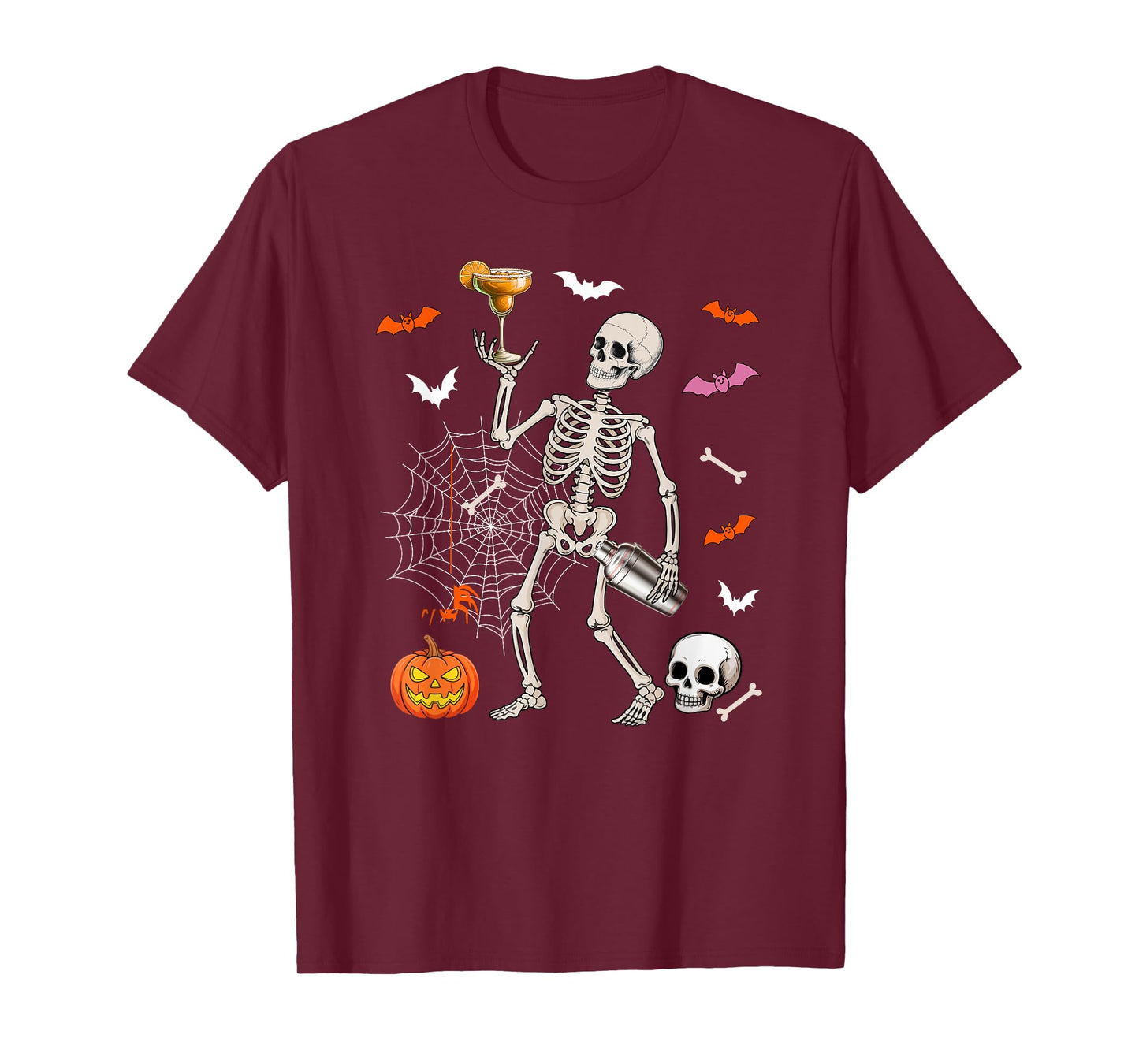 Bartender Job Horror Skeleton Halloween Costume Team T-Shirt