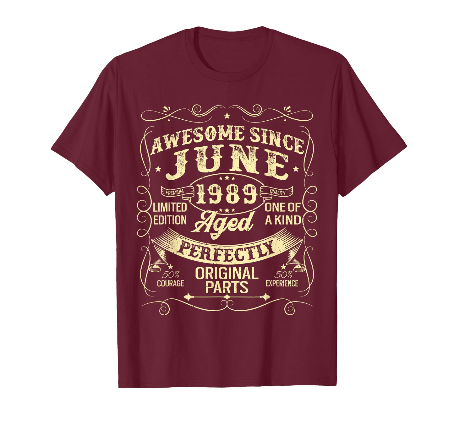 Awesome Since June 1989 Year Of Birth Birthday 1989 Vintage T-Shirt
