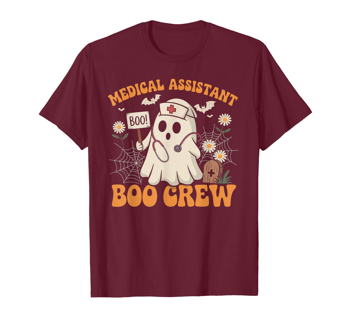 Medical Assistant Boo Crew Ghost Halloween Costumes Gifts T-Shirt