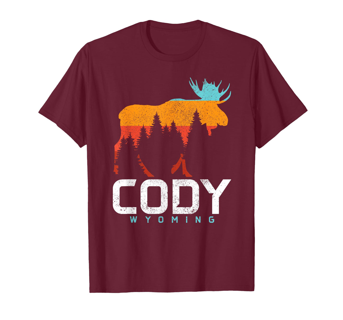 Cody Wyoming Vintage Retro Pride Souvenir Moose Nature T-Shirt