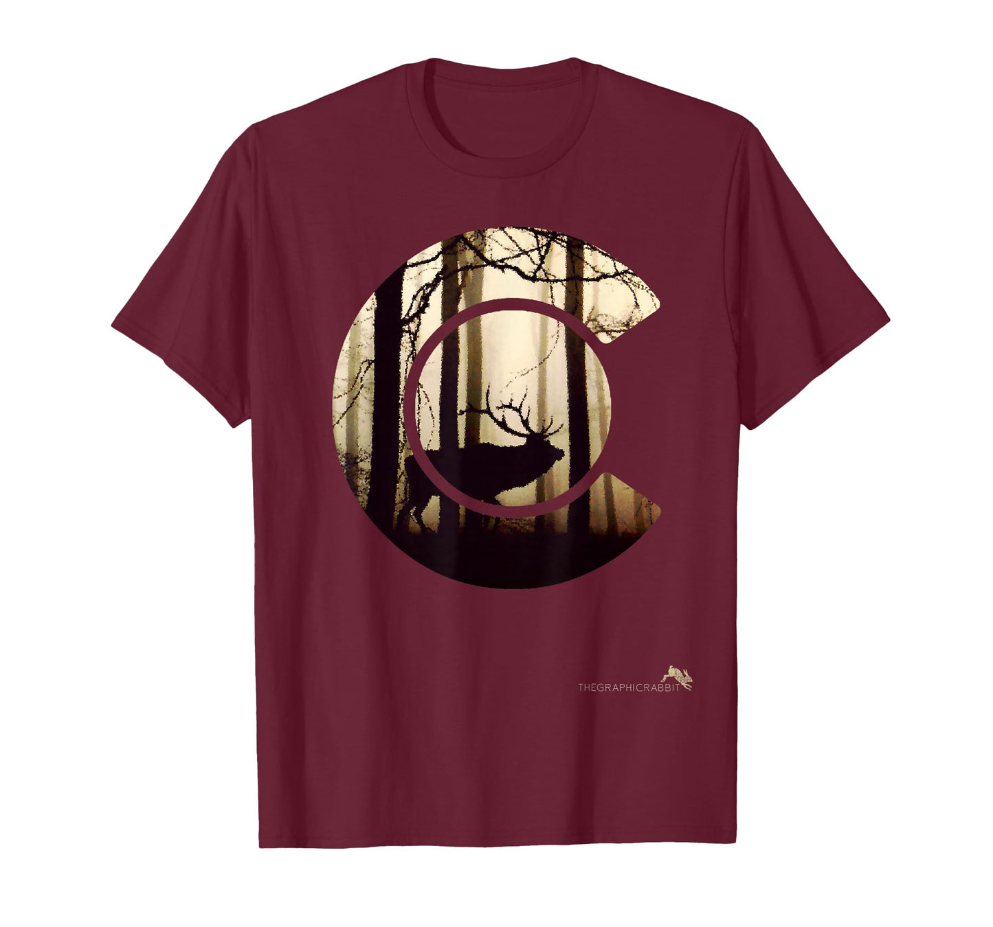 Colorado Flag Logo Elk Hunting Shirt Men T-Shirt