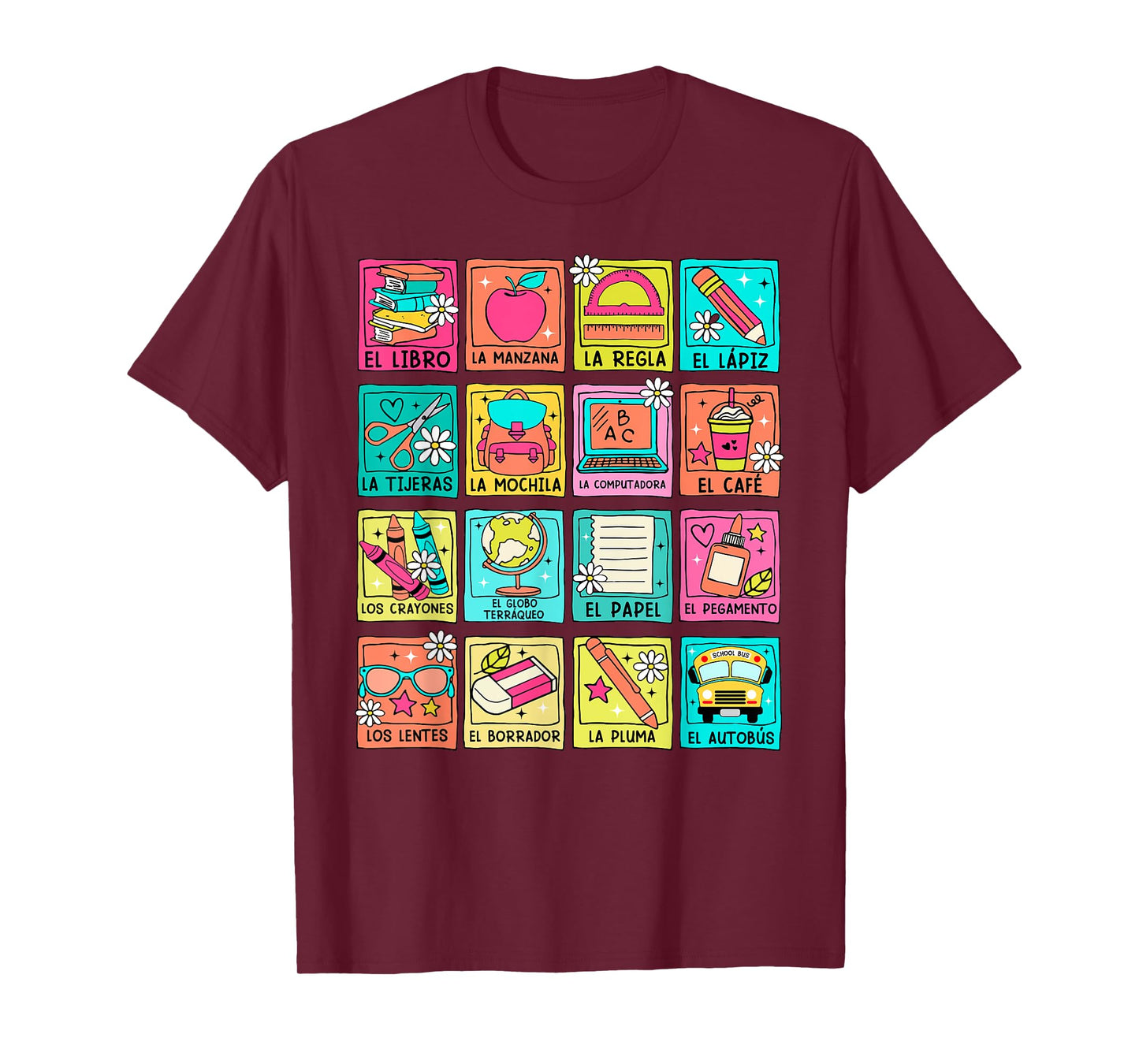 Maestra Bilingue Back To School Spanish Teacher Student Men Women Girls Kids T-Shirt