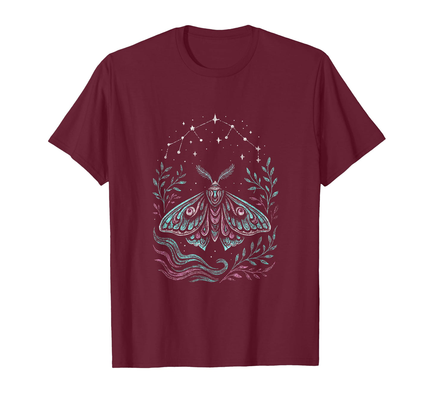 Moth Nature Celestial Botanical Mystical Ethereal T-Shirt